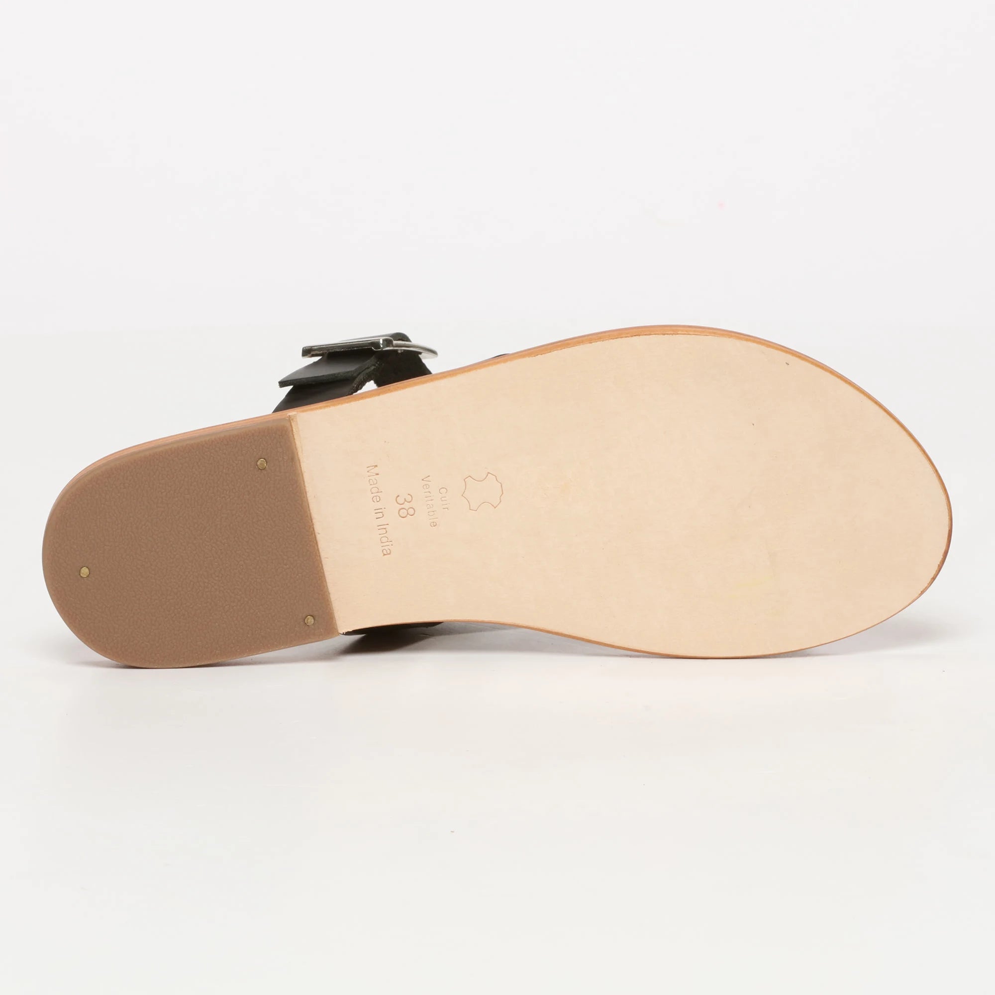 ZAFIRO mules en cuir noir