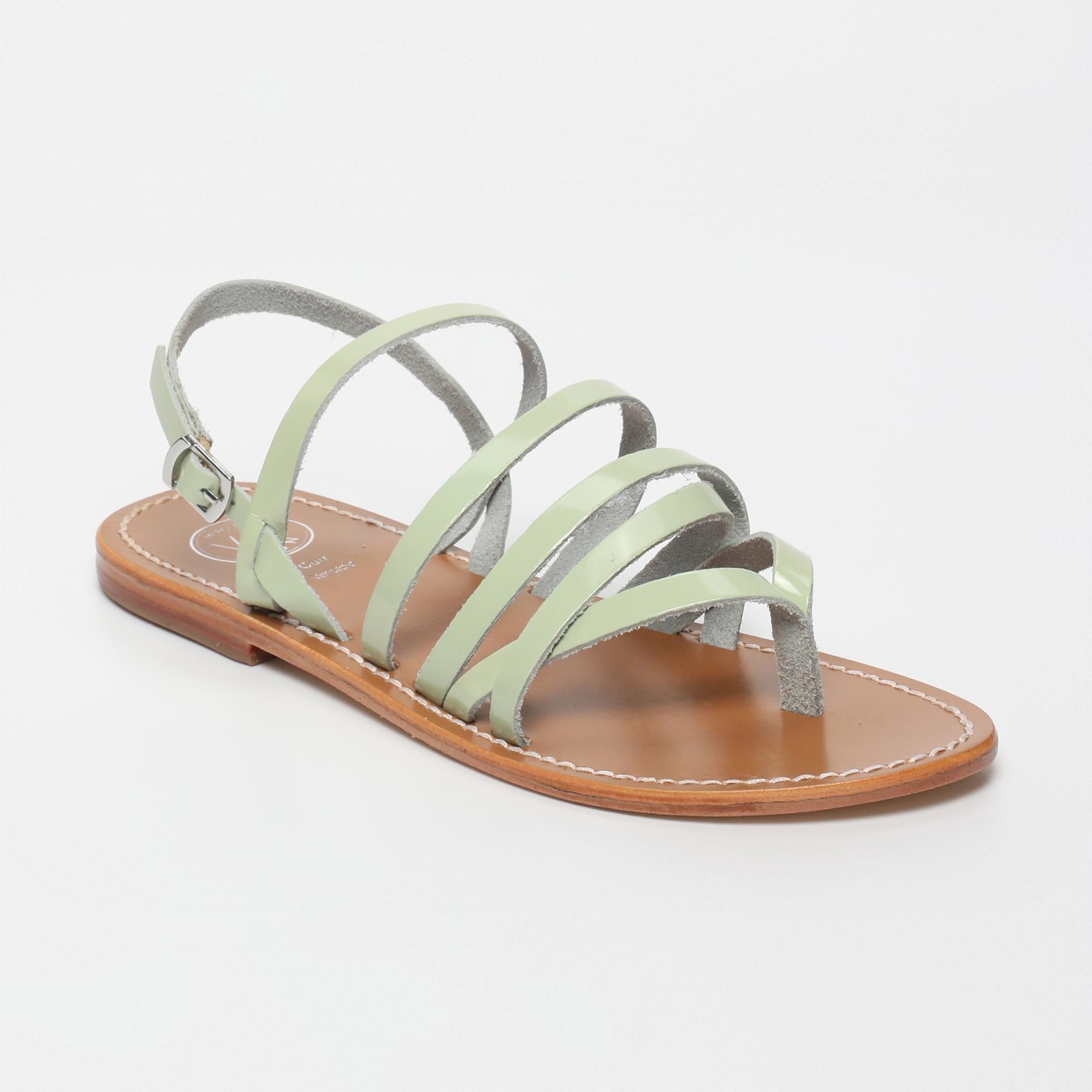 PAISTY sandales en cuir menthe