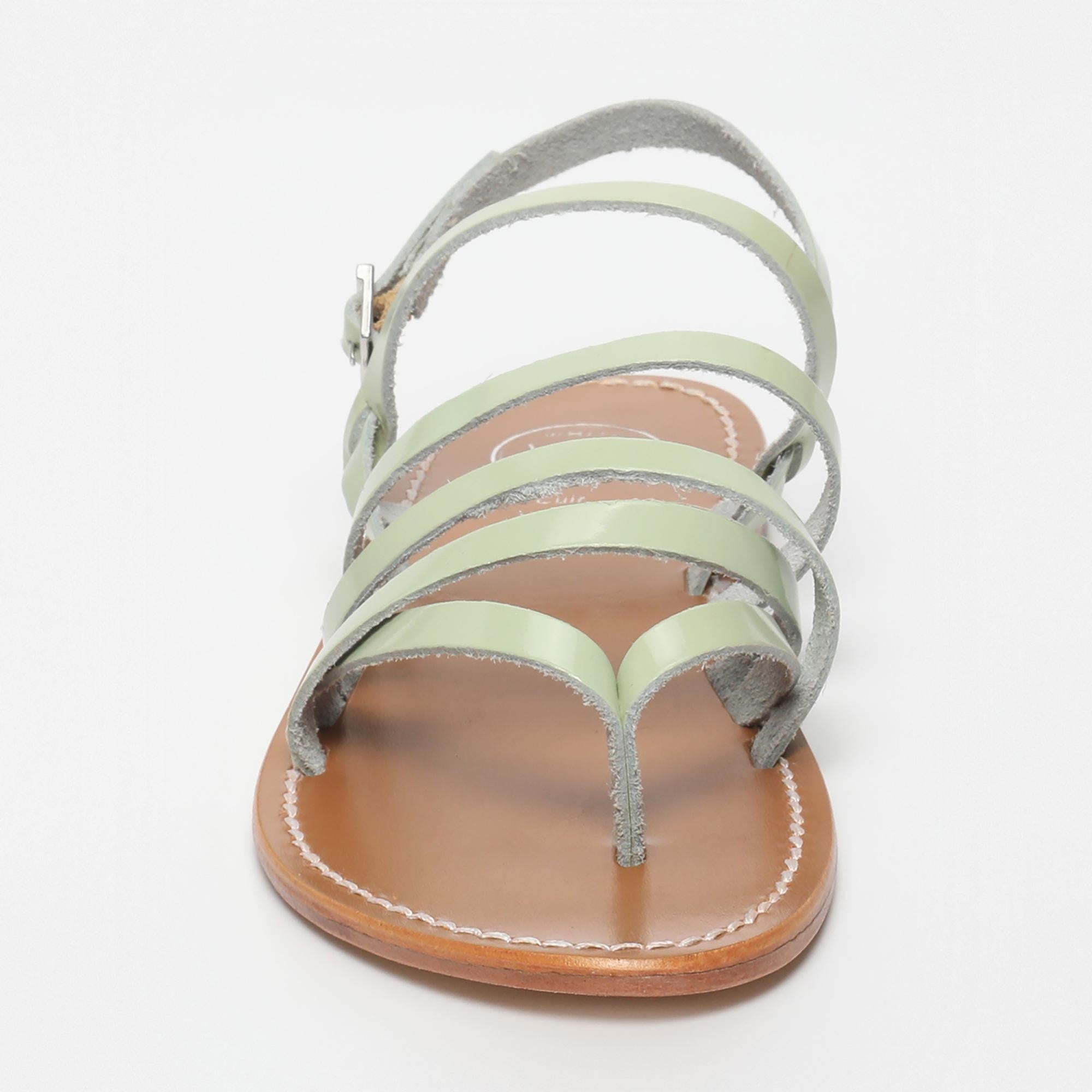 PAISTY sandales en cuir menthe