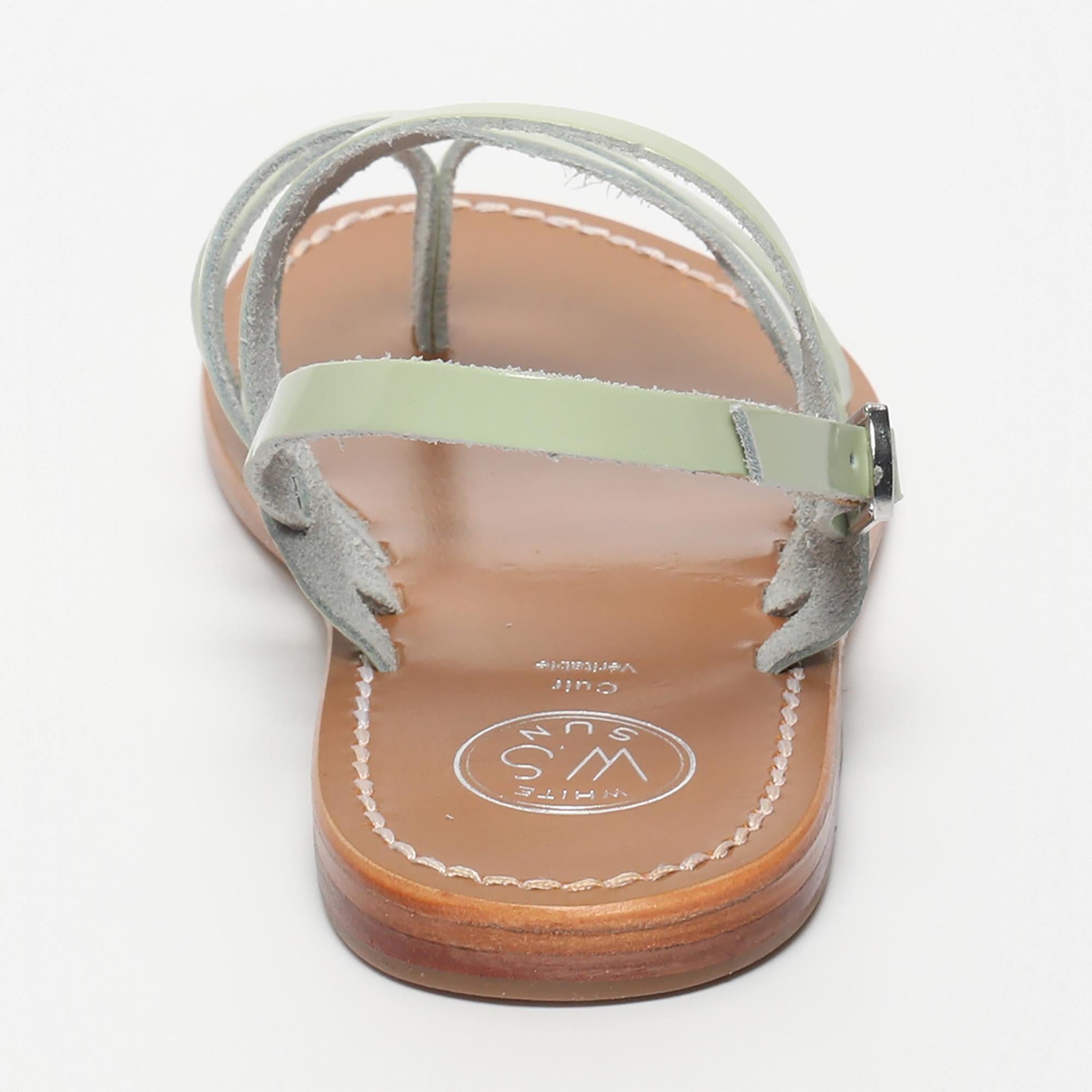 PAISTY sandales en cuir menthe