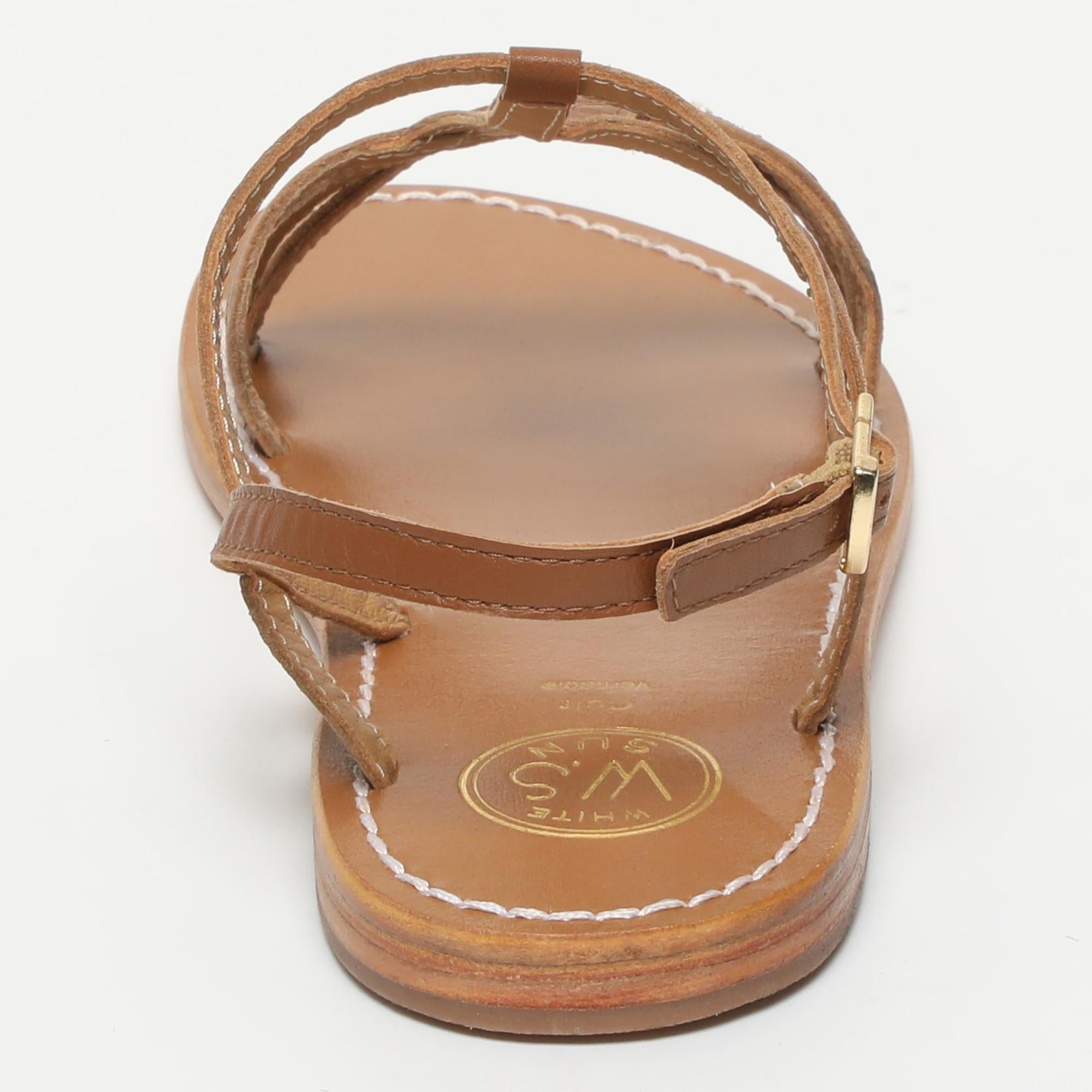 RALA sandales fantaisie en cuir camel