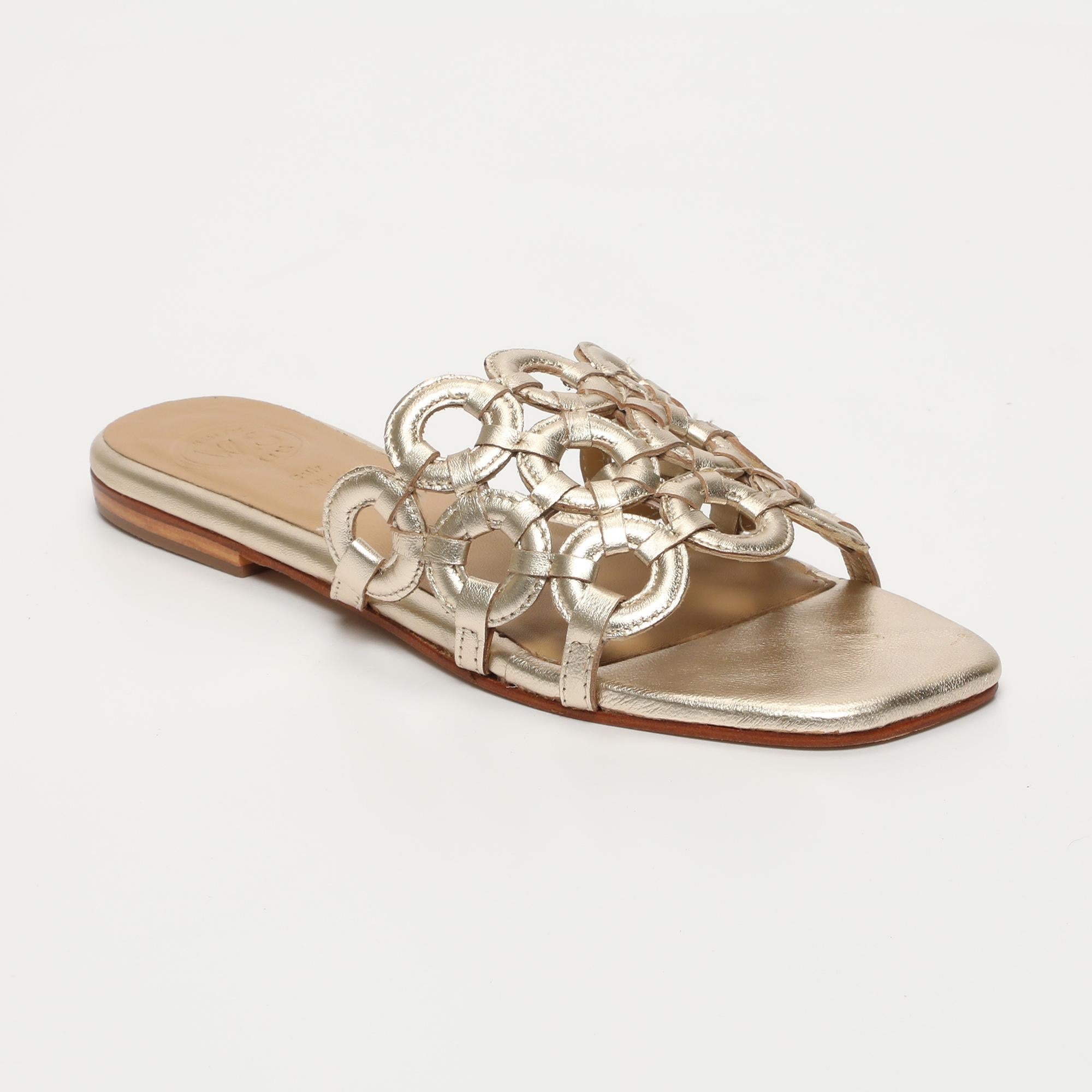 ROXA mules en cuir or