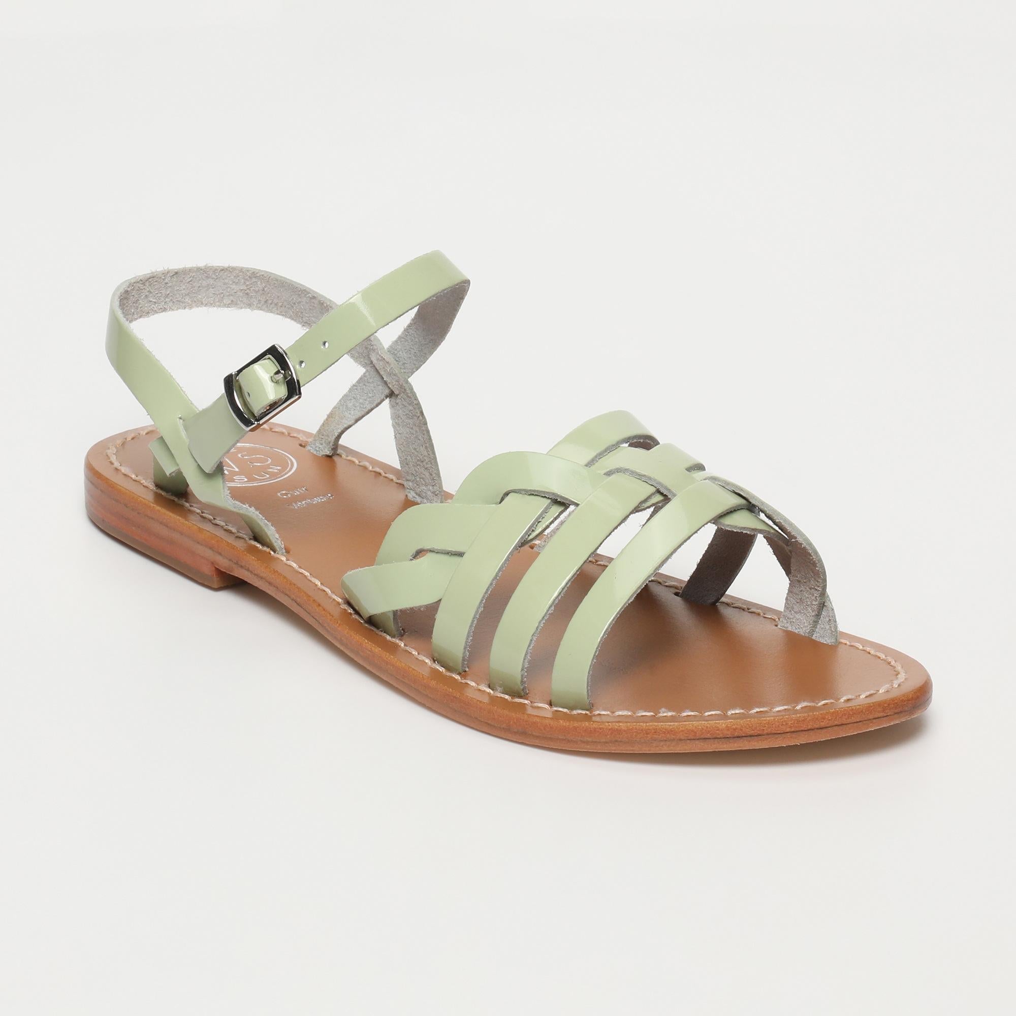 RUBRA sandales en cuir menthe