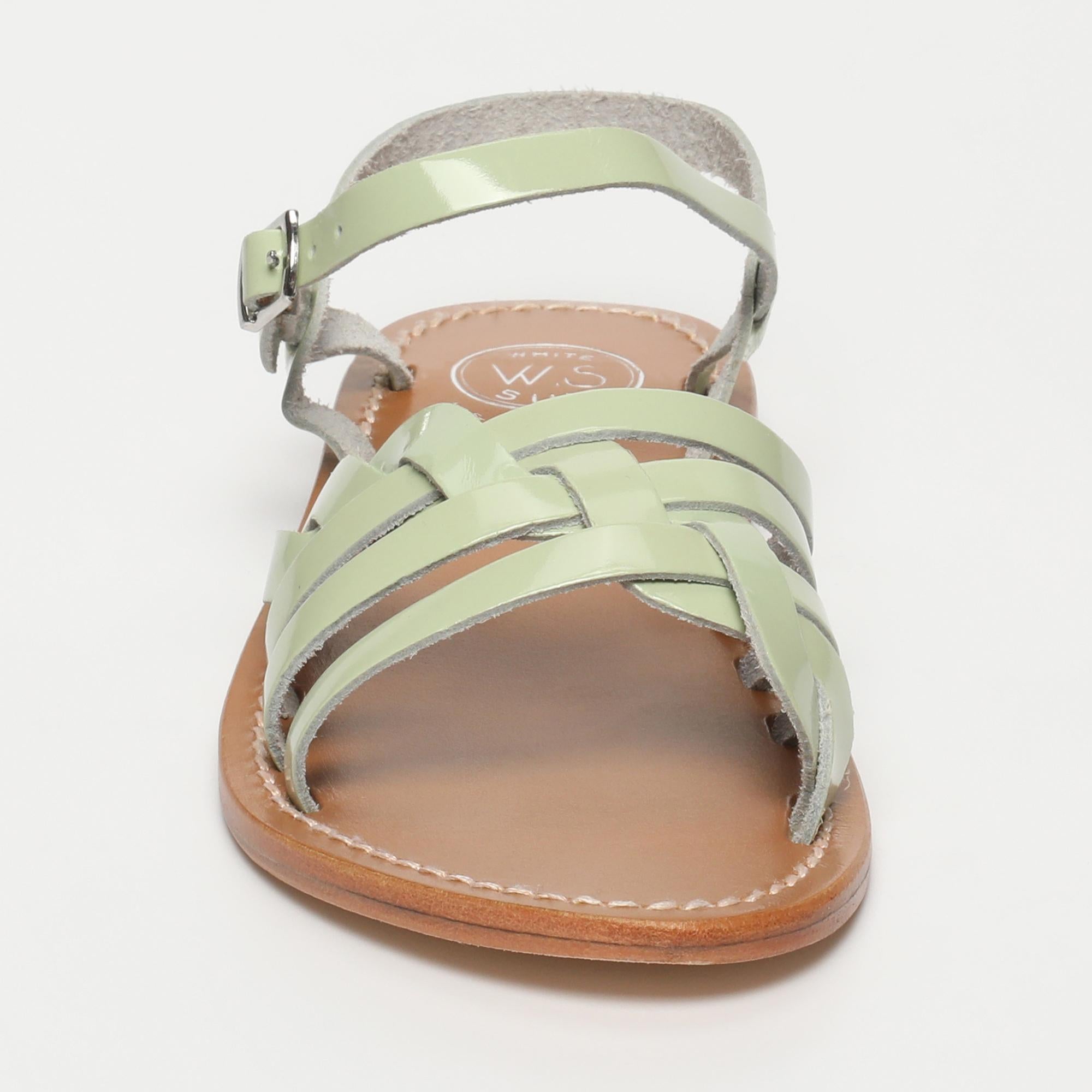 RUBRA sandales en cuir menthe