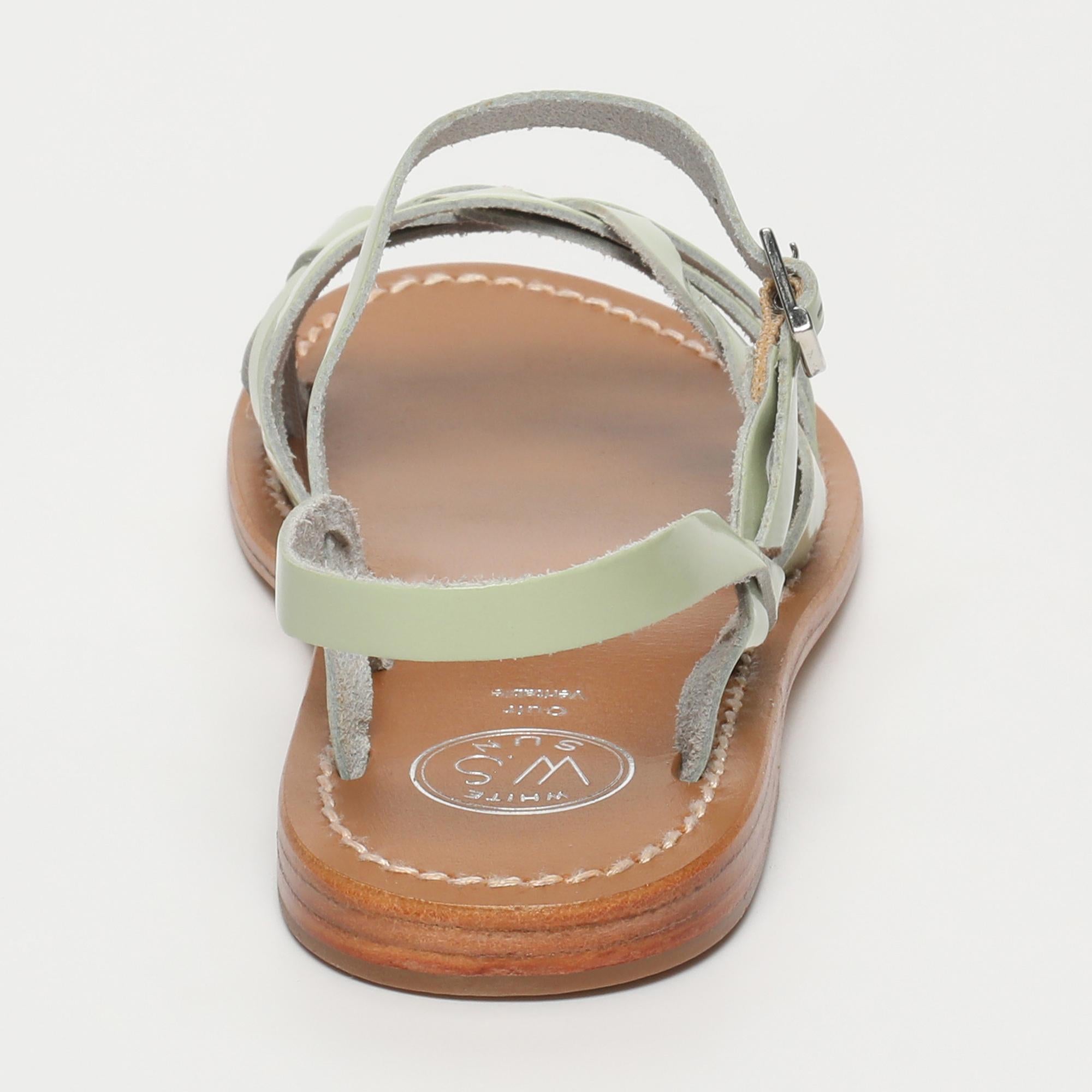 RUBRA sandales en cuir menthe