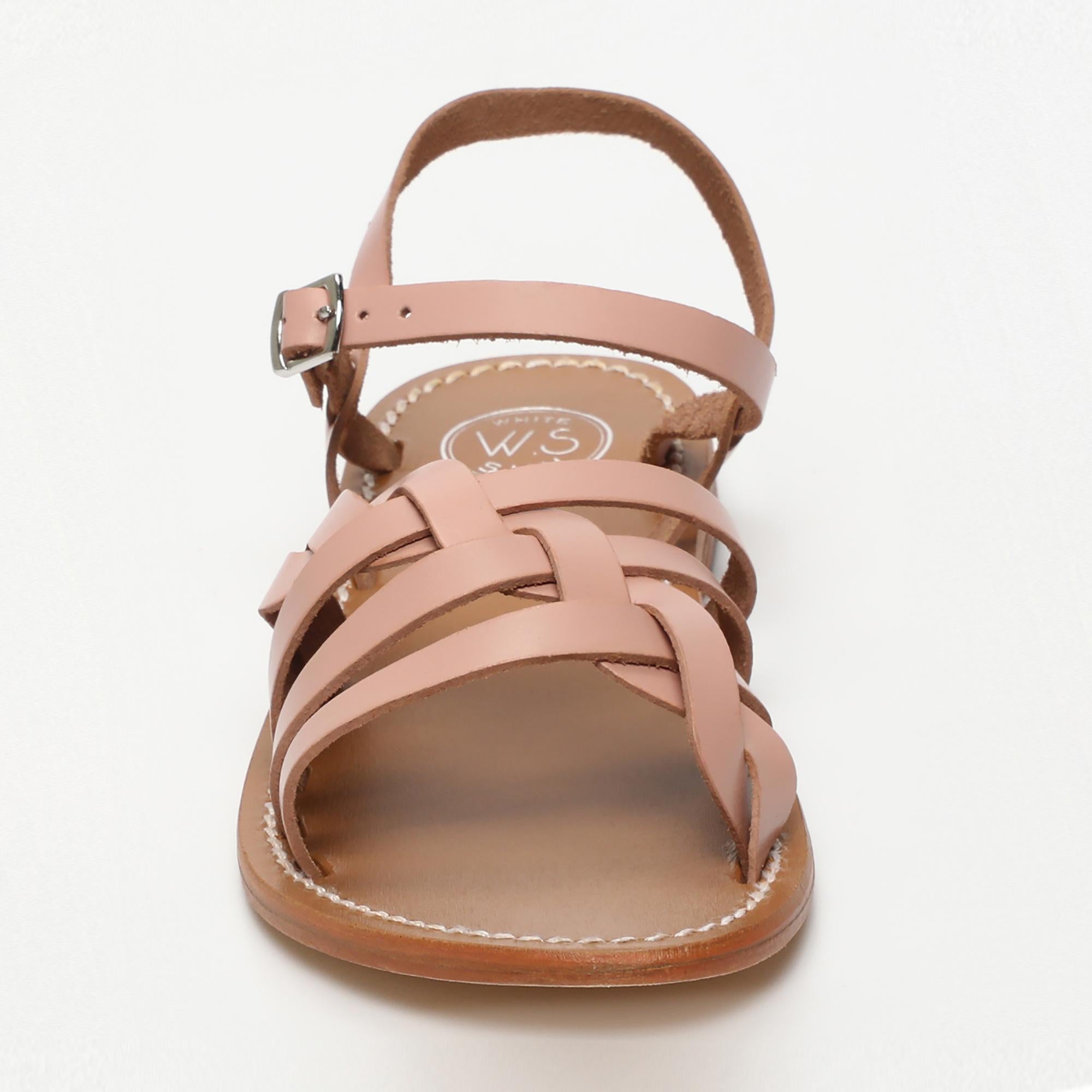 RUBRA sandales en cuir rose