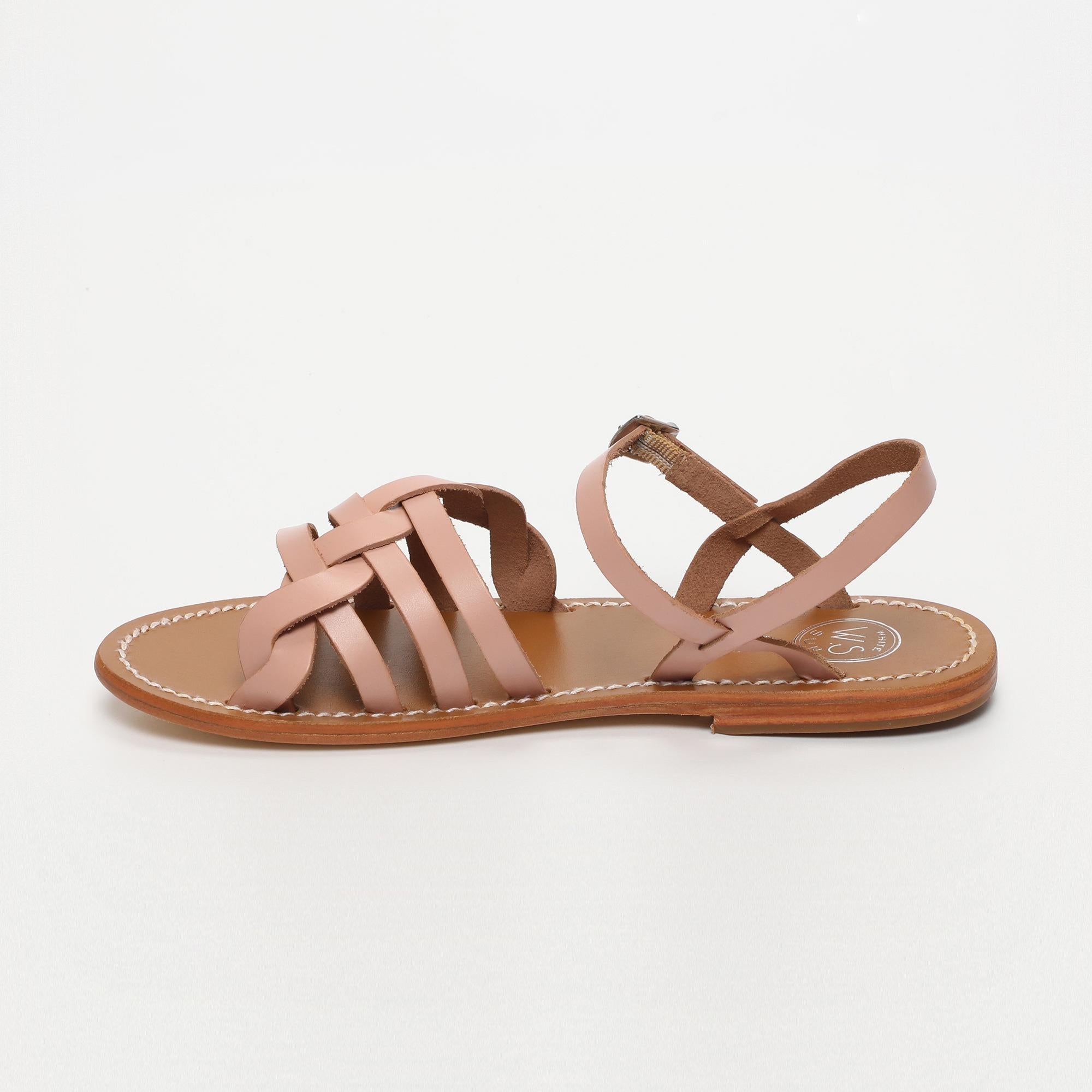 RUBRA sandales en cuir rose
