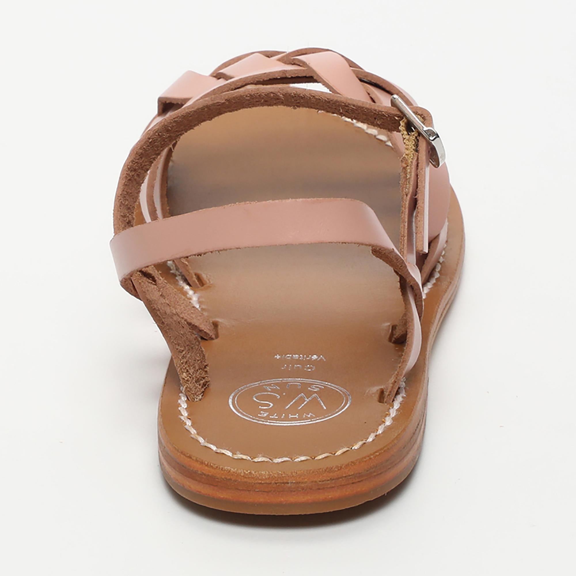 RUBRA sandales en cuir rose