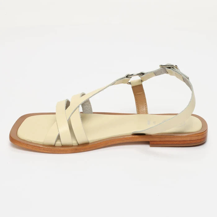ZEPHRA sandales en cuir ivoire