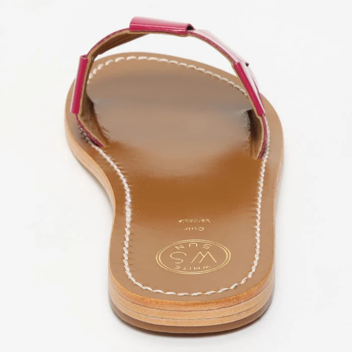 TUCANO mules en cuir tulip verni