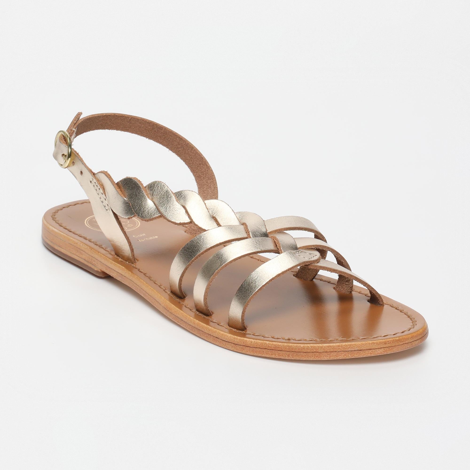SATYRE sandales en cuir or