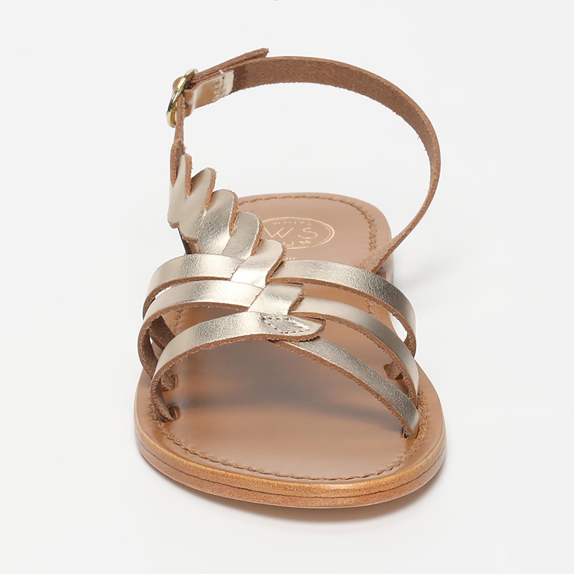 SATYRE sandales en cuir or