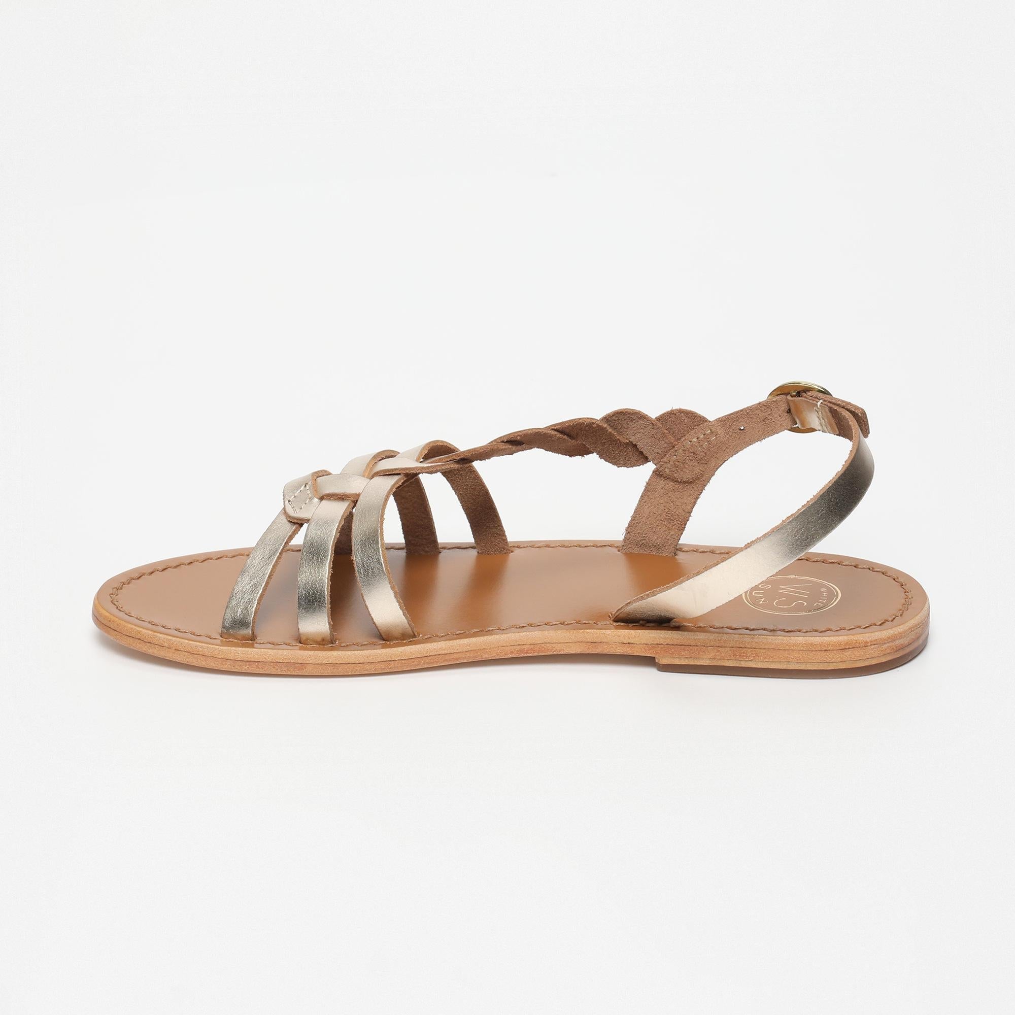 SATYRE sandales en cuir or