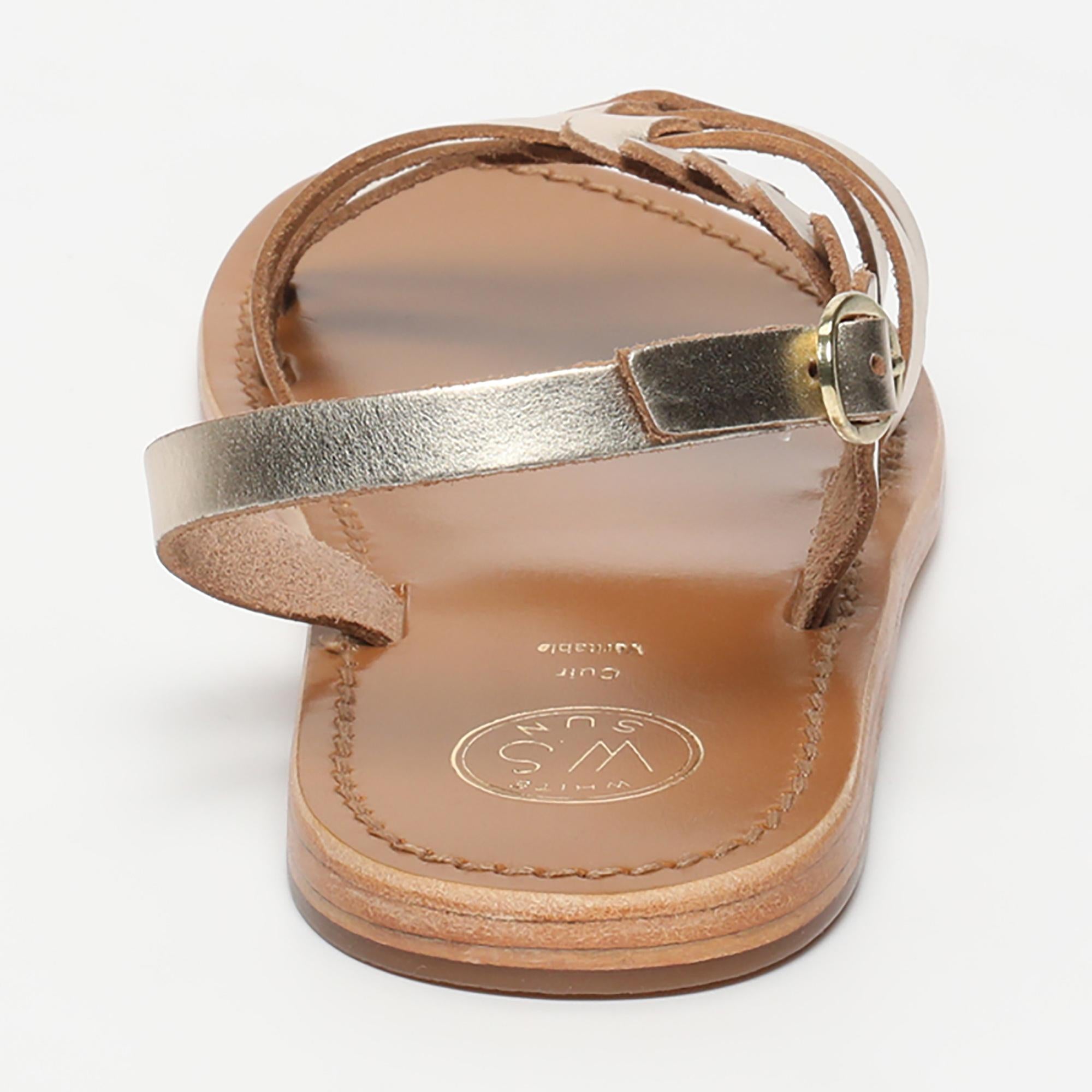 SATYRE sandales en cuir or