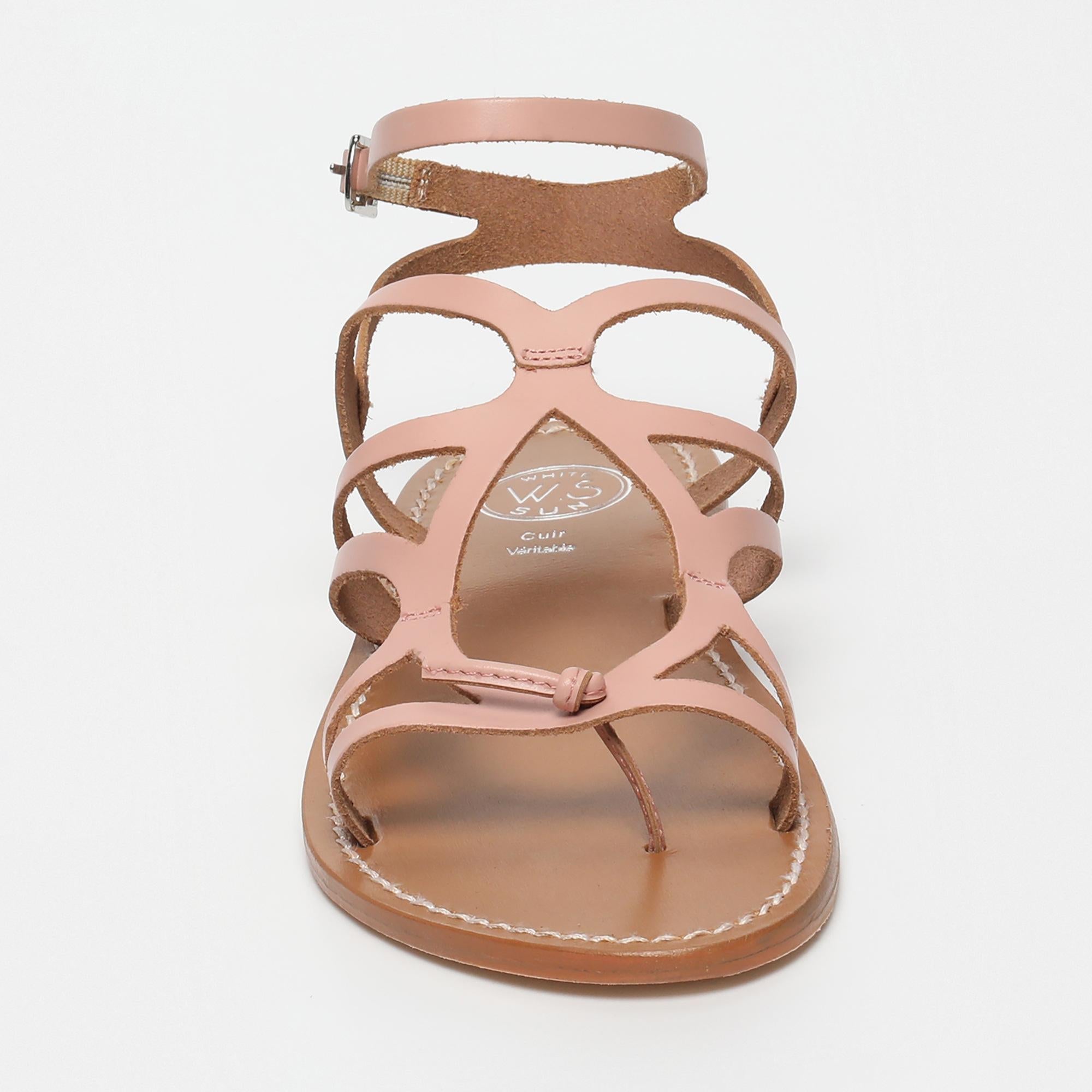 SOBRAL sandales en cuir rose