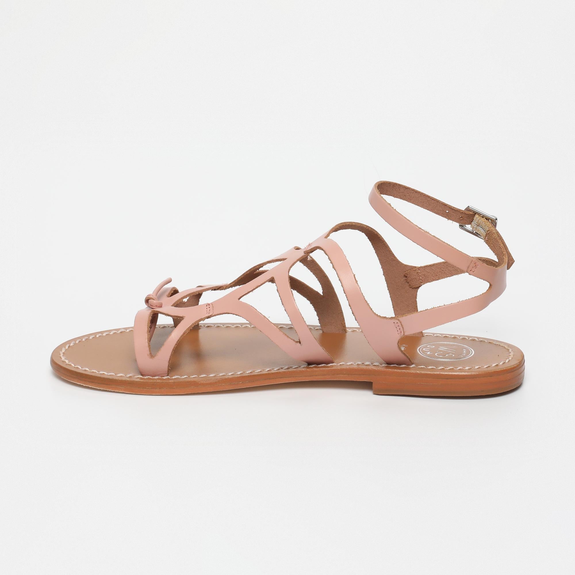 SOBRAL sandales en cuir rose