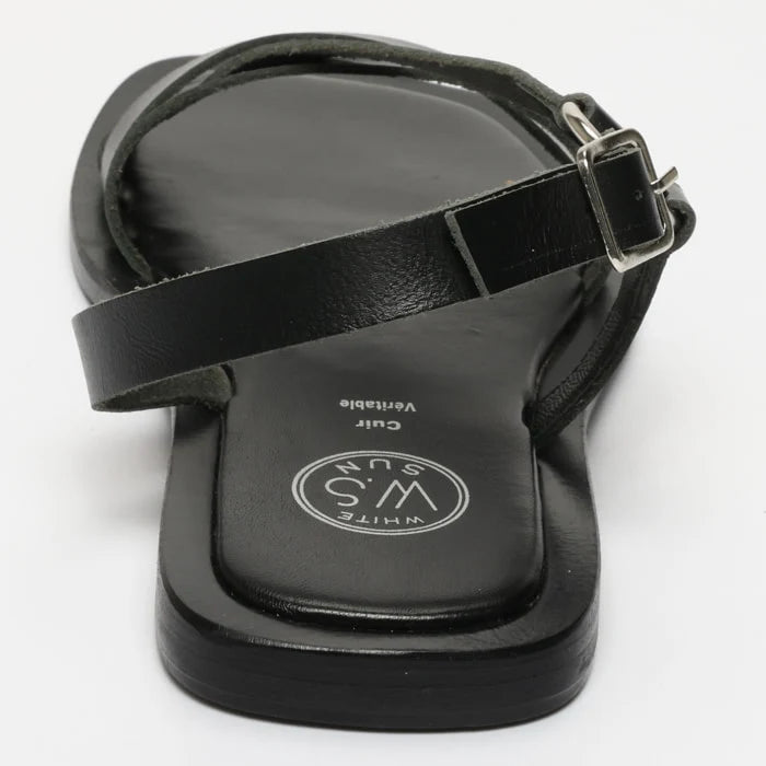 ZEPHRA sandales en cuir noir