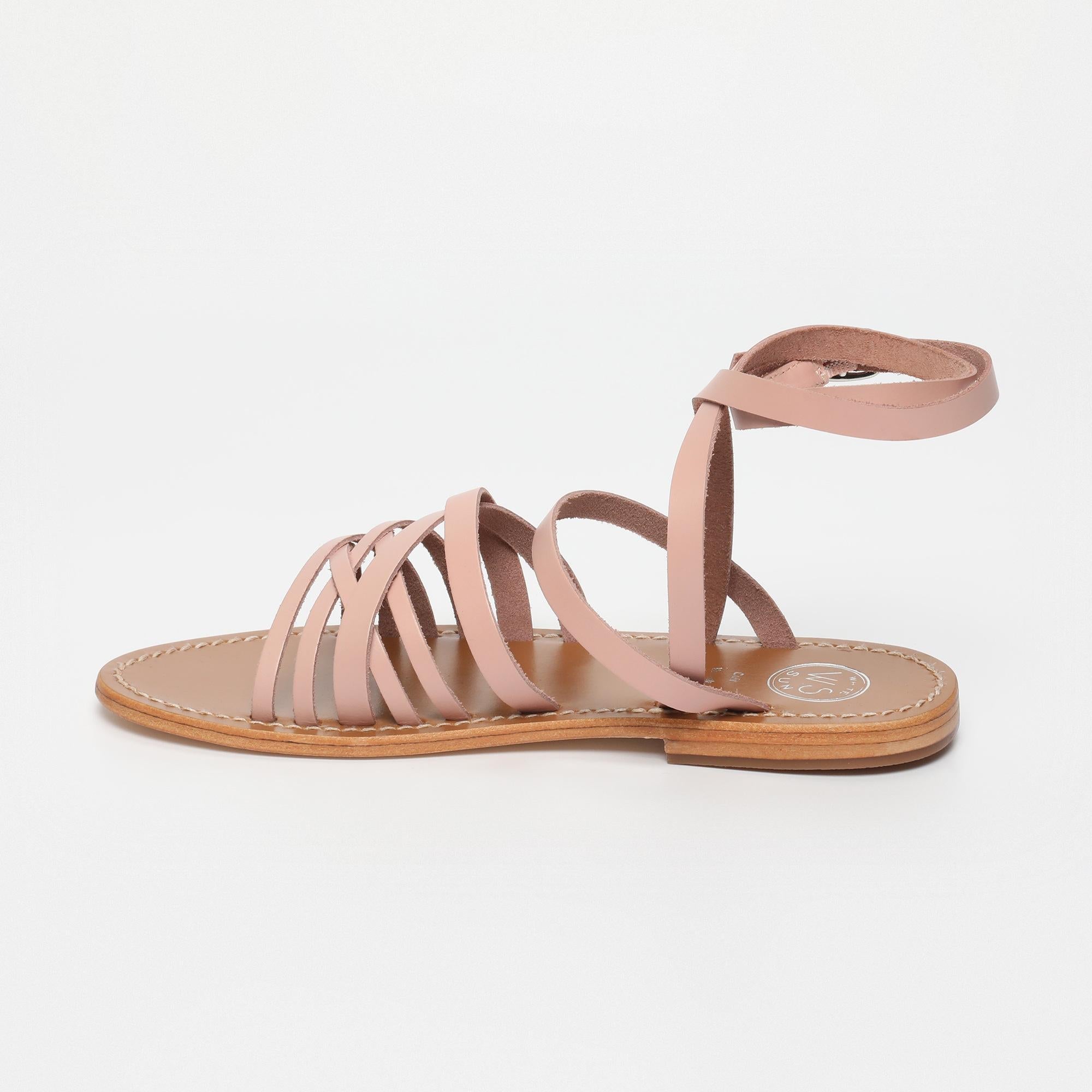 TRESMEUR sandales en cuir rose