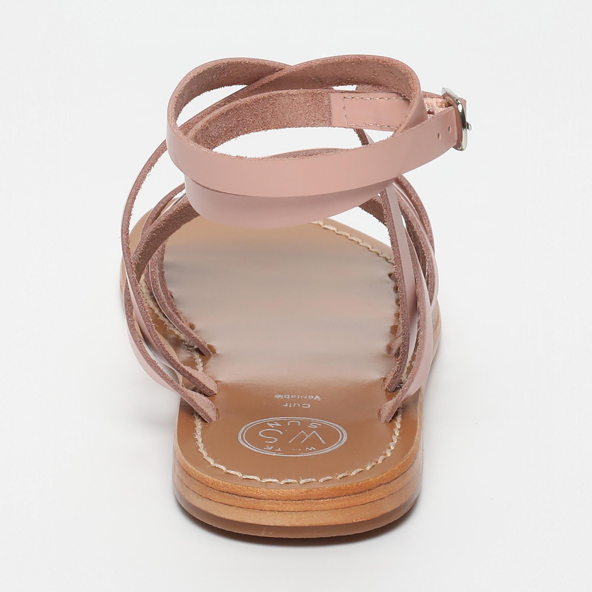 TRESMEUR sandales en cuir rose