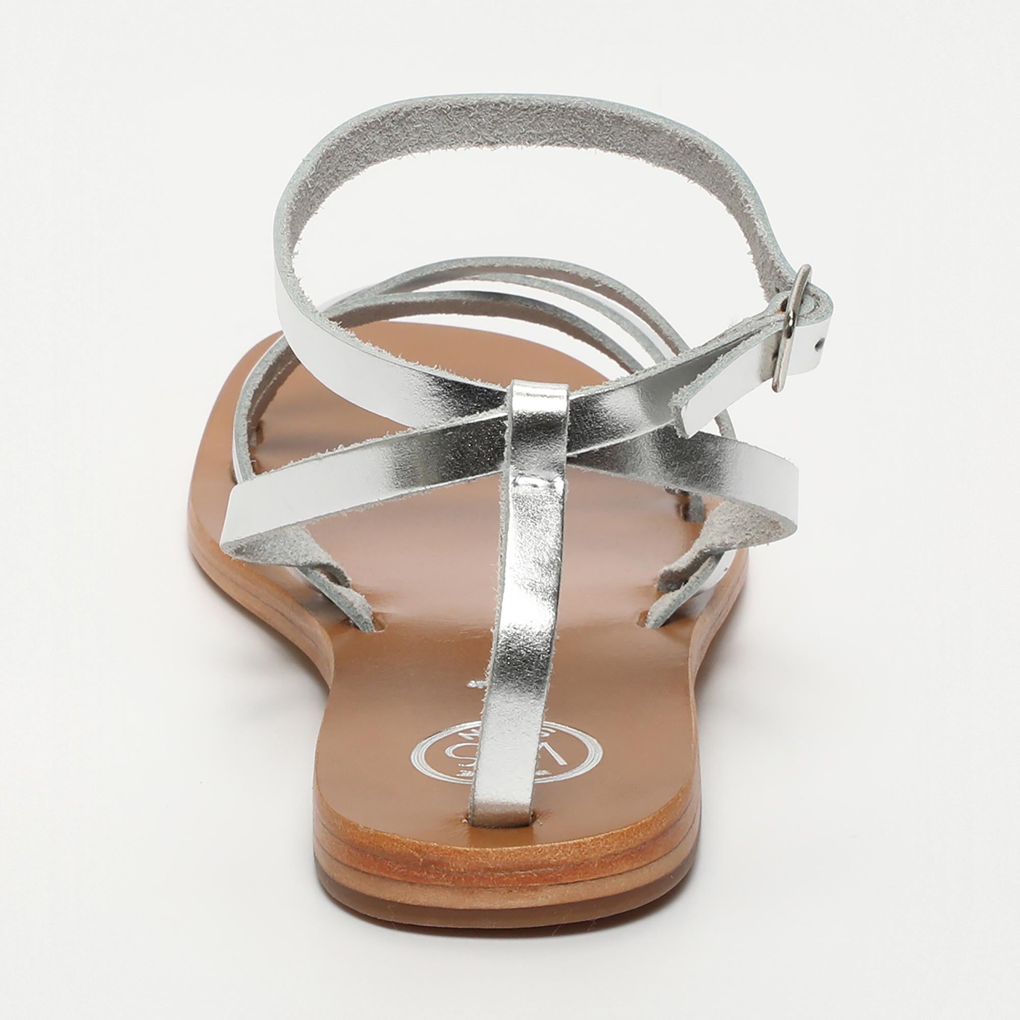 TAMMY sandales en cuir argent
