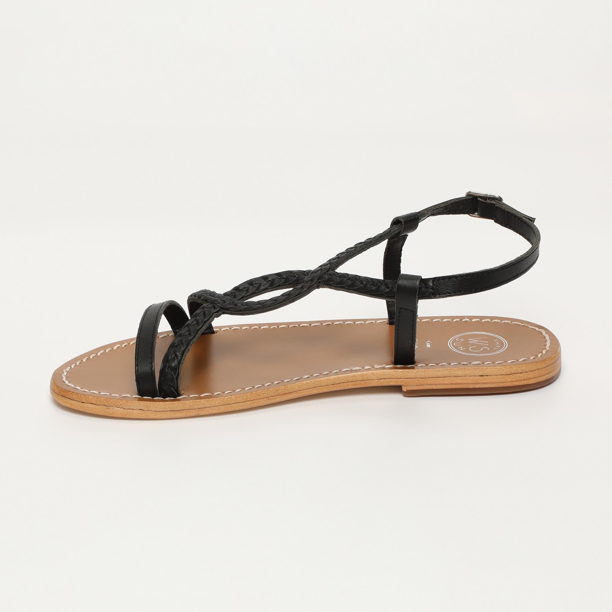 TARA sandales en cuir noir