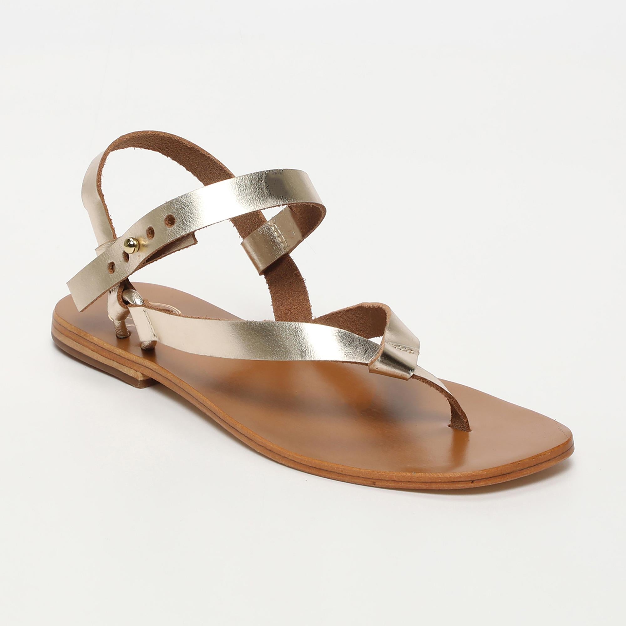 TAYLOR sandales entre doigt en cuir or