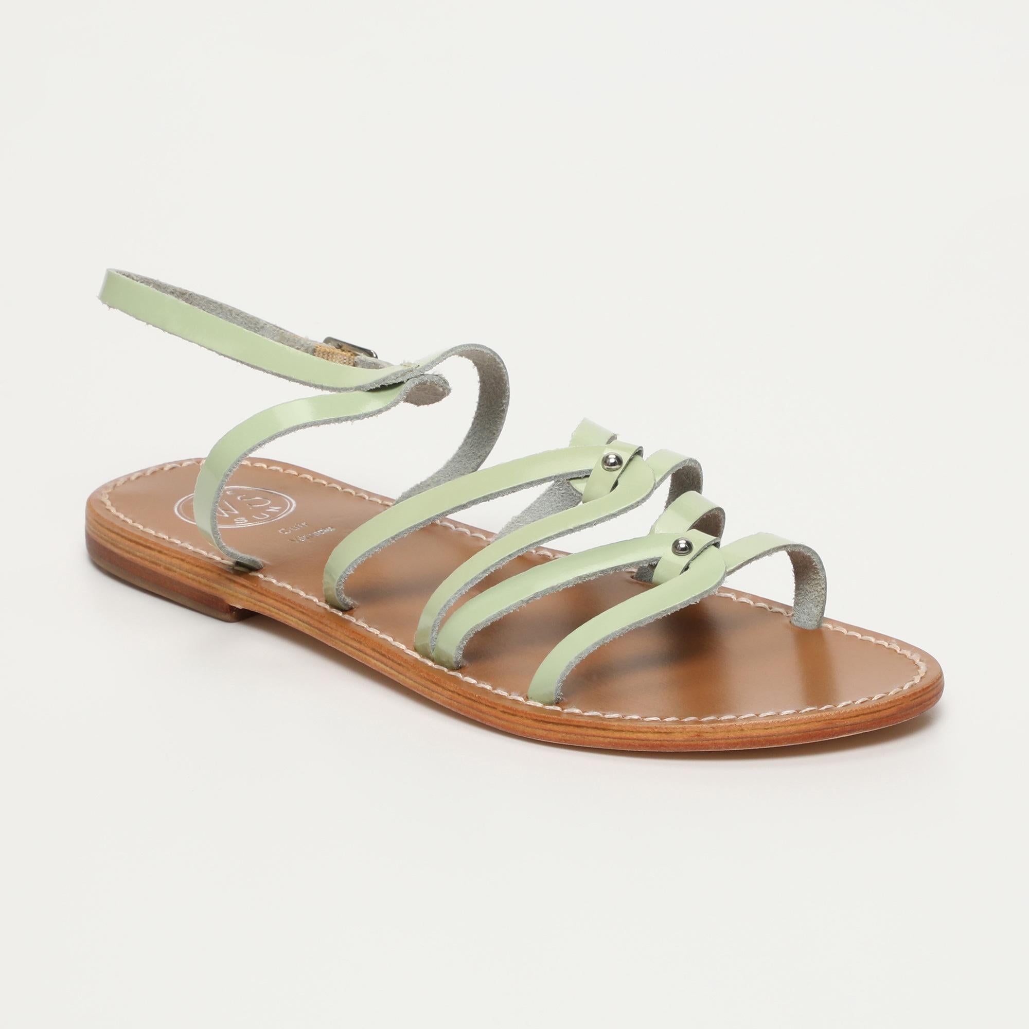 VIKY sandales en cuir menthe