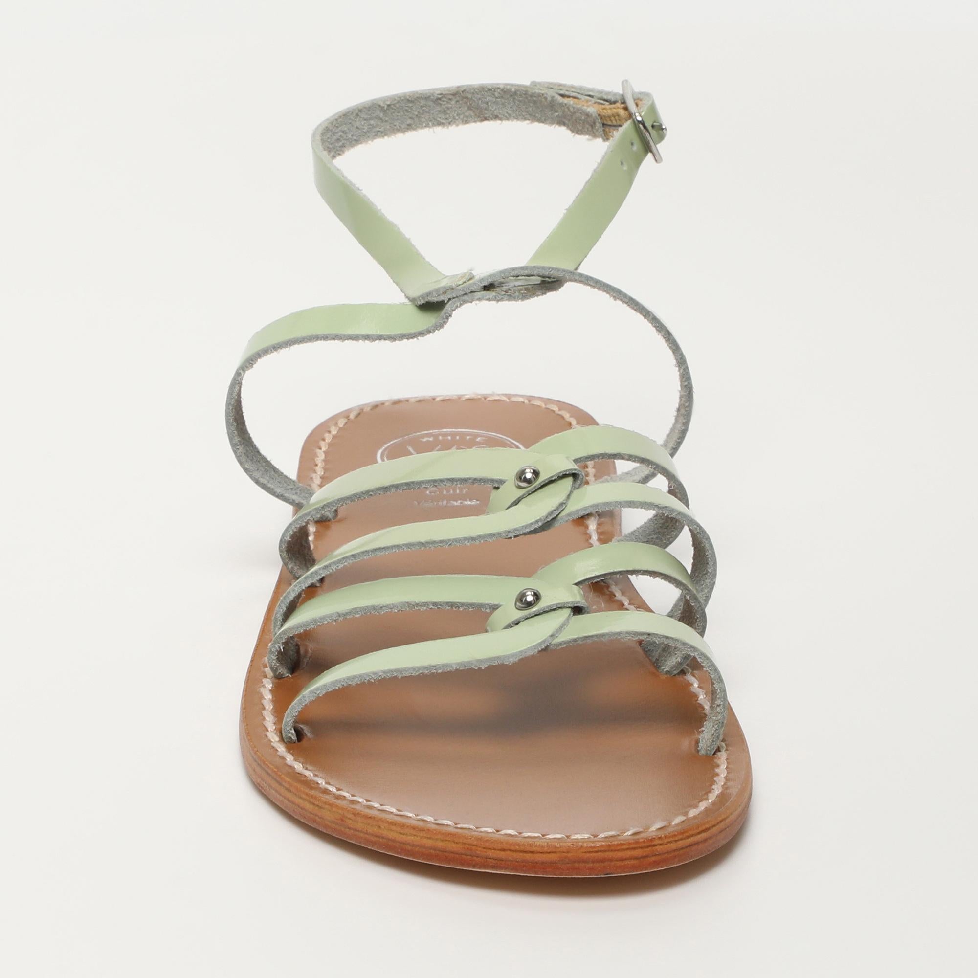 VIKY sandales en cuir menthe