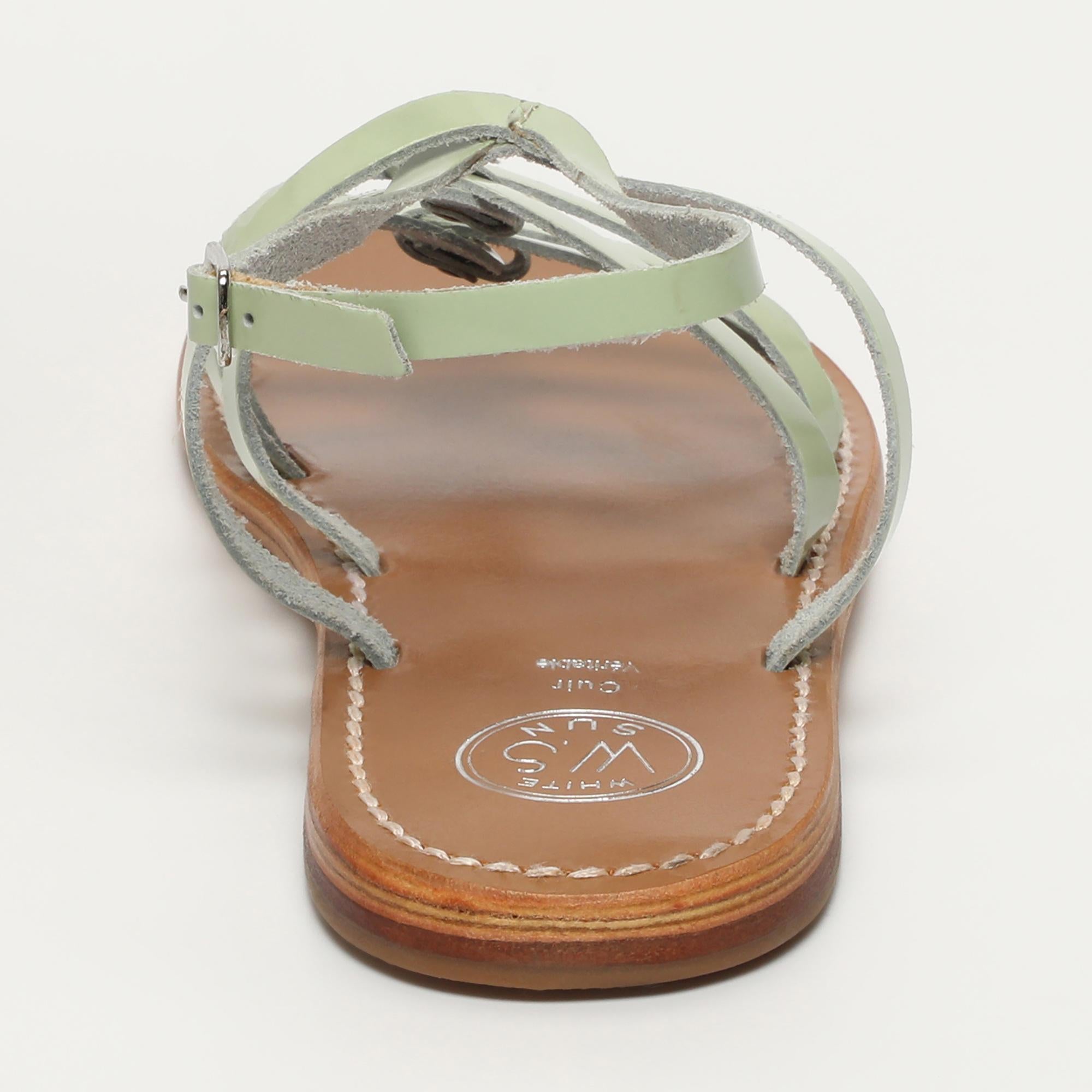 VIKY sandales en cuir menthe