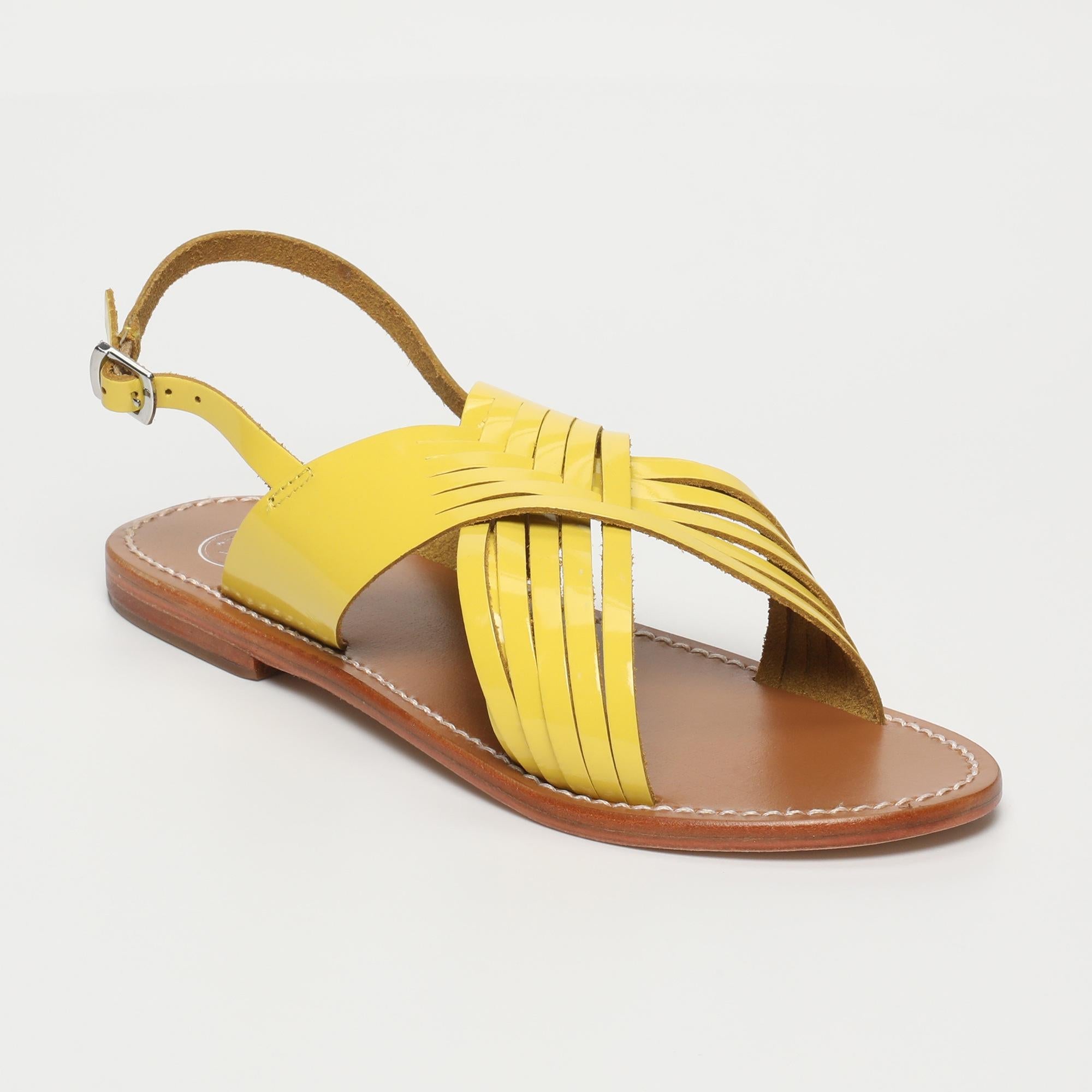 WINTERA sandales en cuir citron