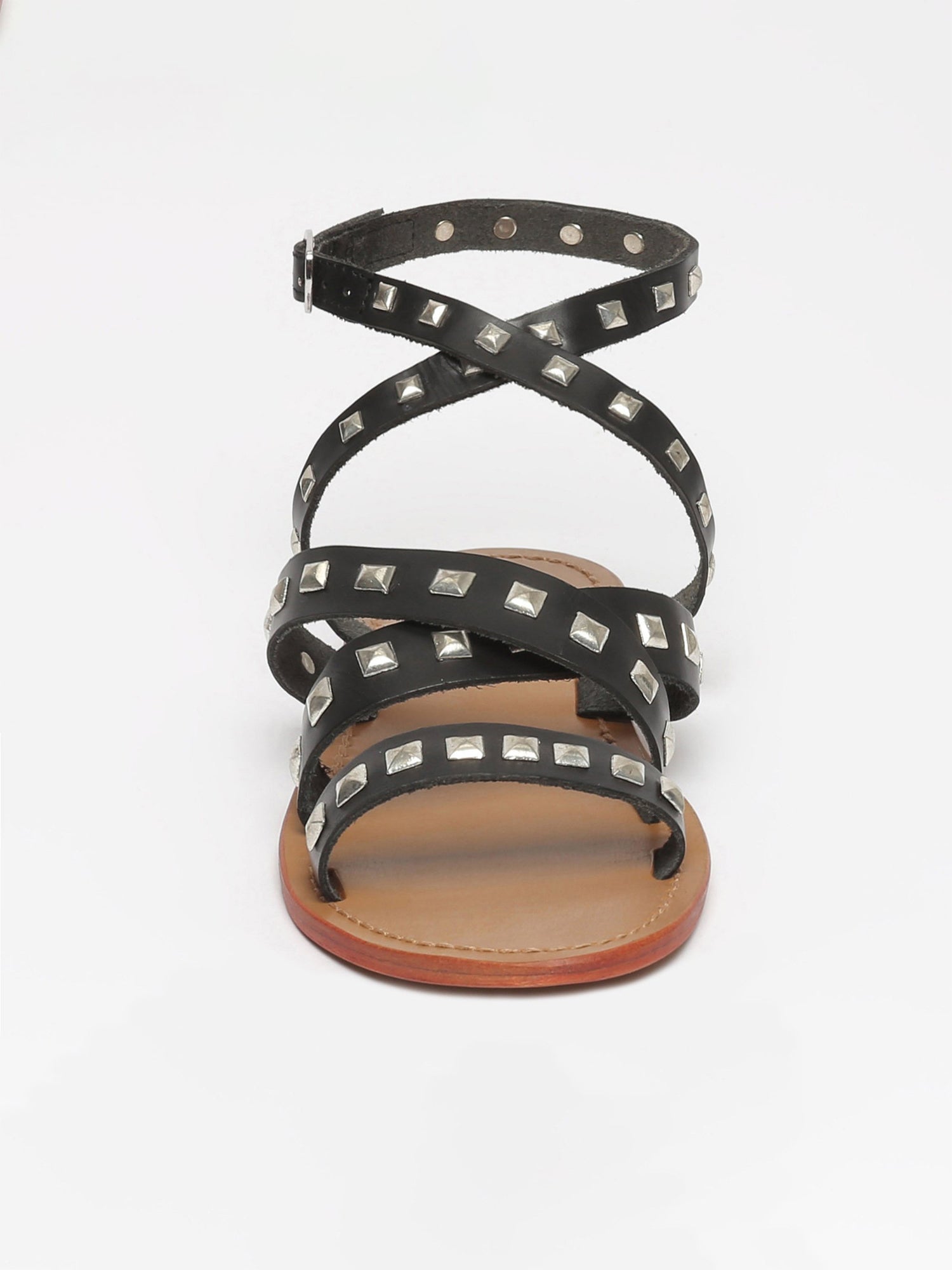 AMARI sandales en cuir noir
