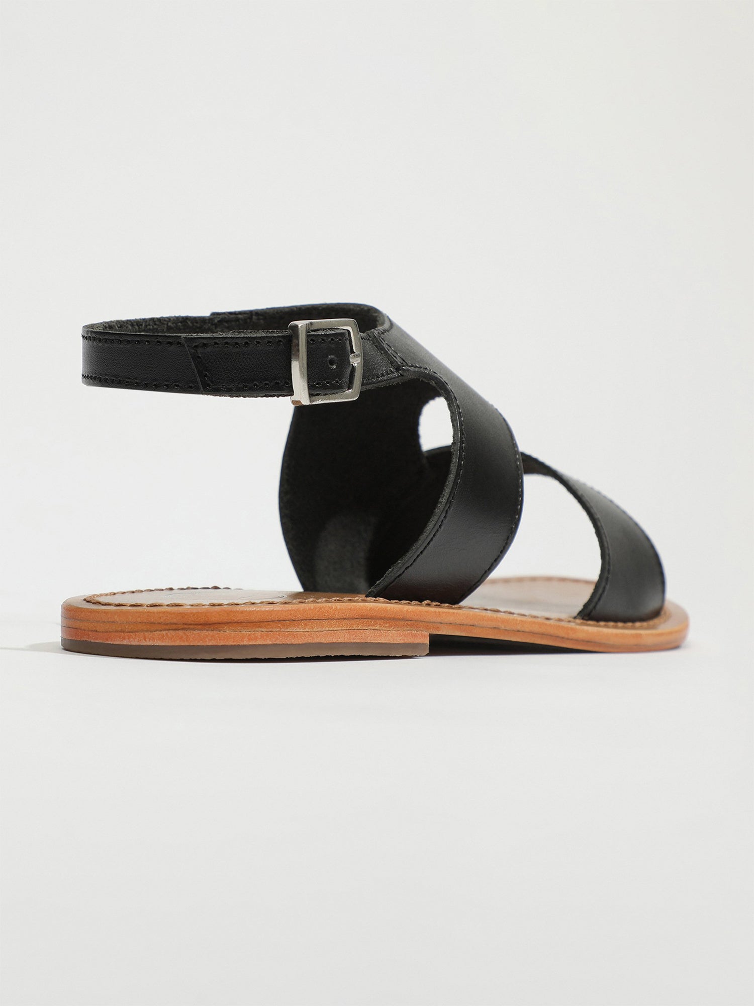 FEIJOA sandales en cuir noir