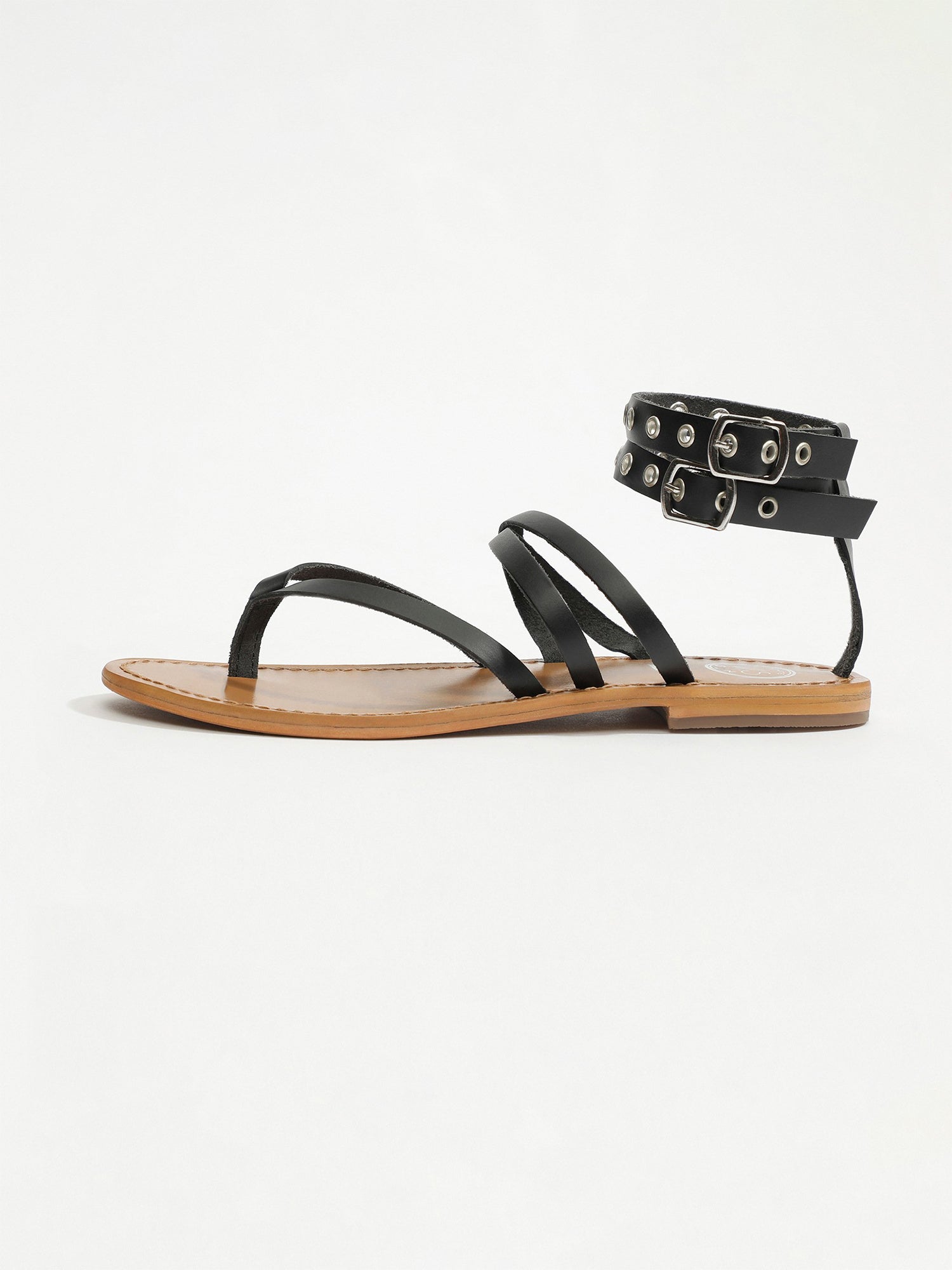 ELARA sandales en cuir noir