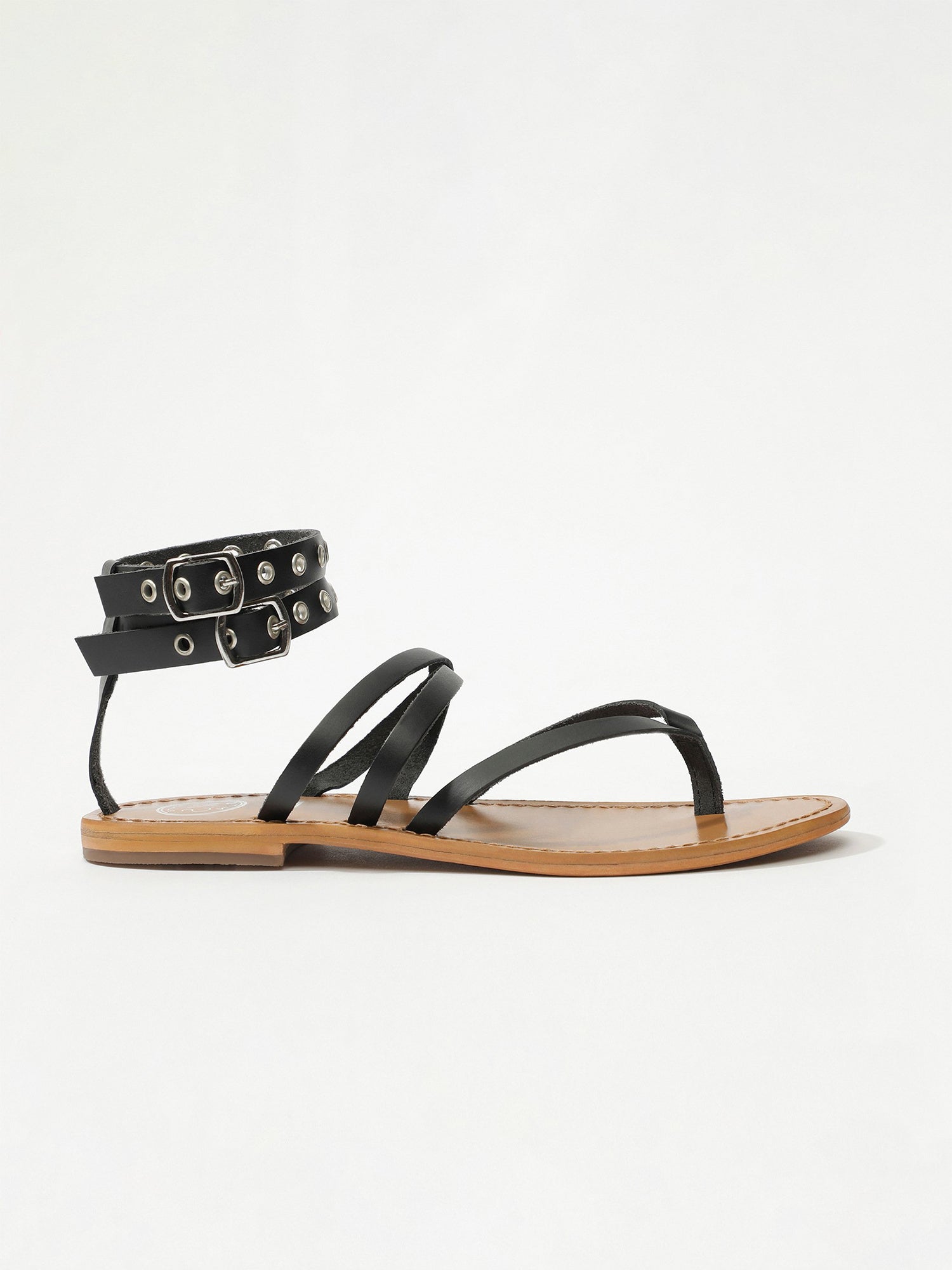 ELARA sandales en cuir noir
