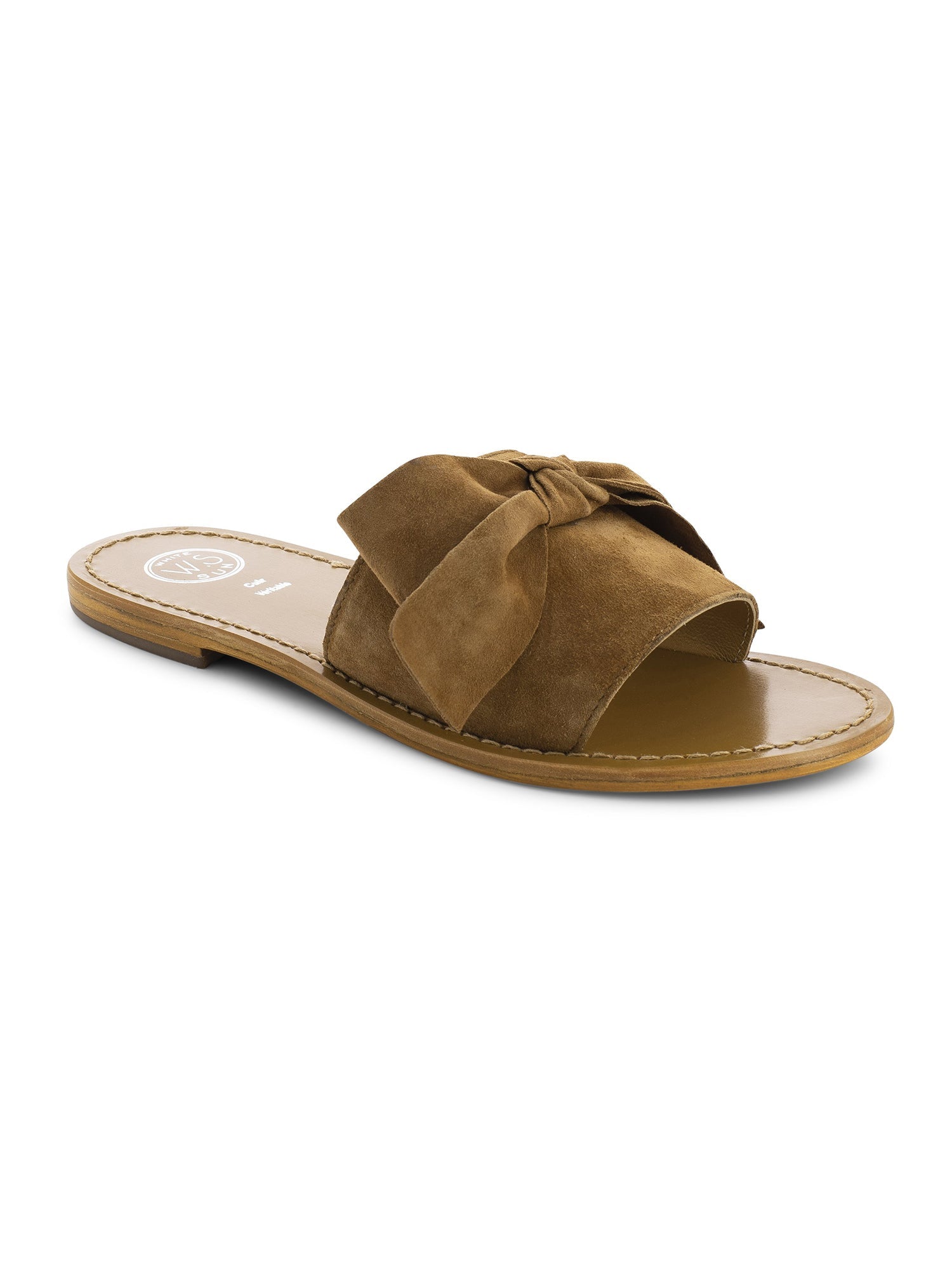 SERPA mules fantaisie en cuir camel