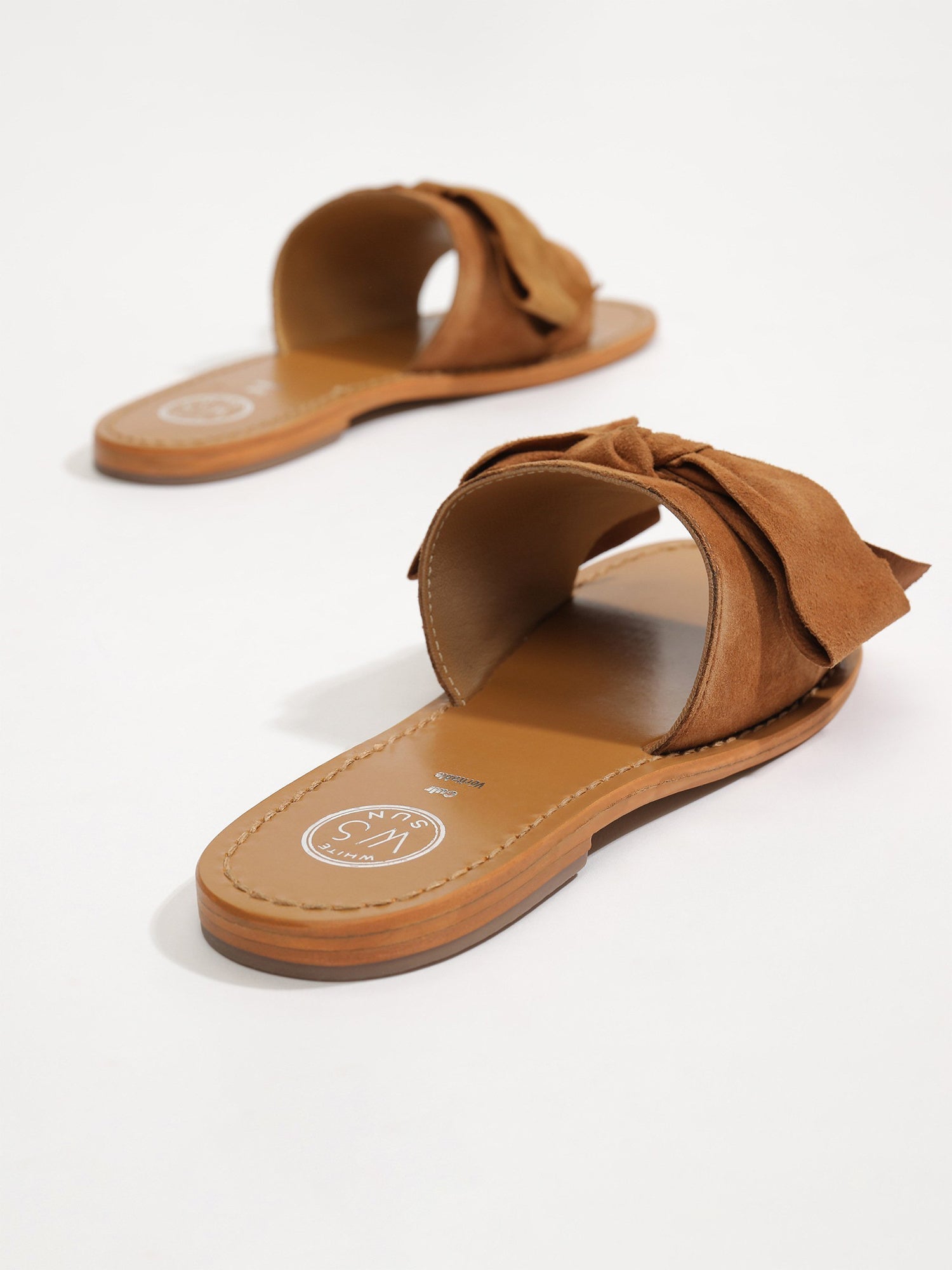 SERPA mules fantaisie en cuir camel