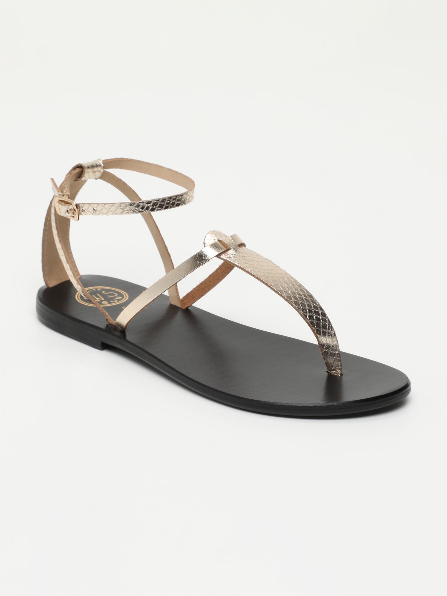 LINAELLE sandales en cuir or