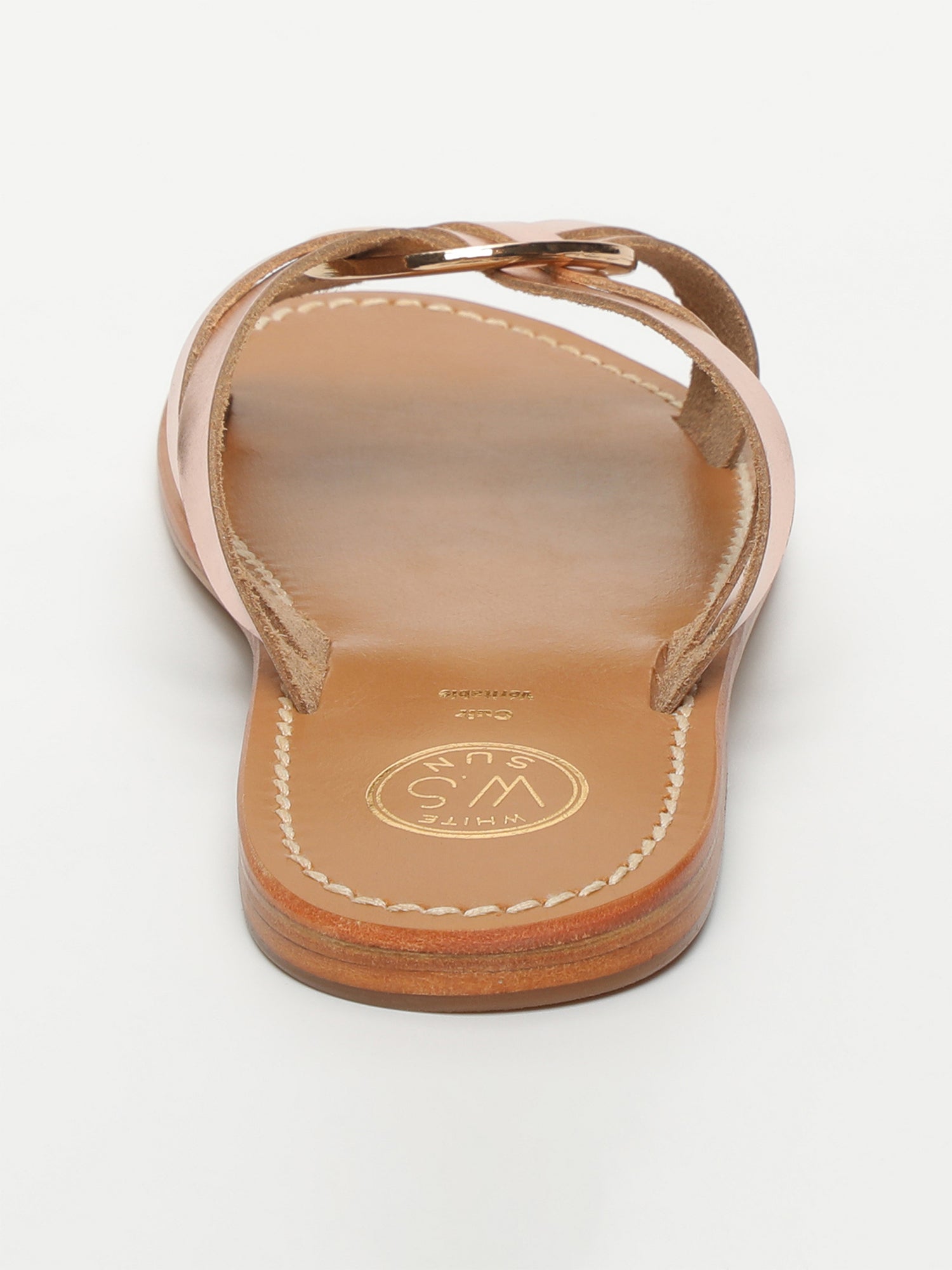 HYPOLITE sandales en cuir or rose