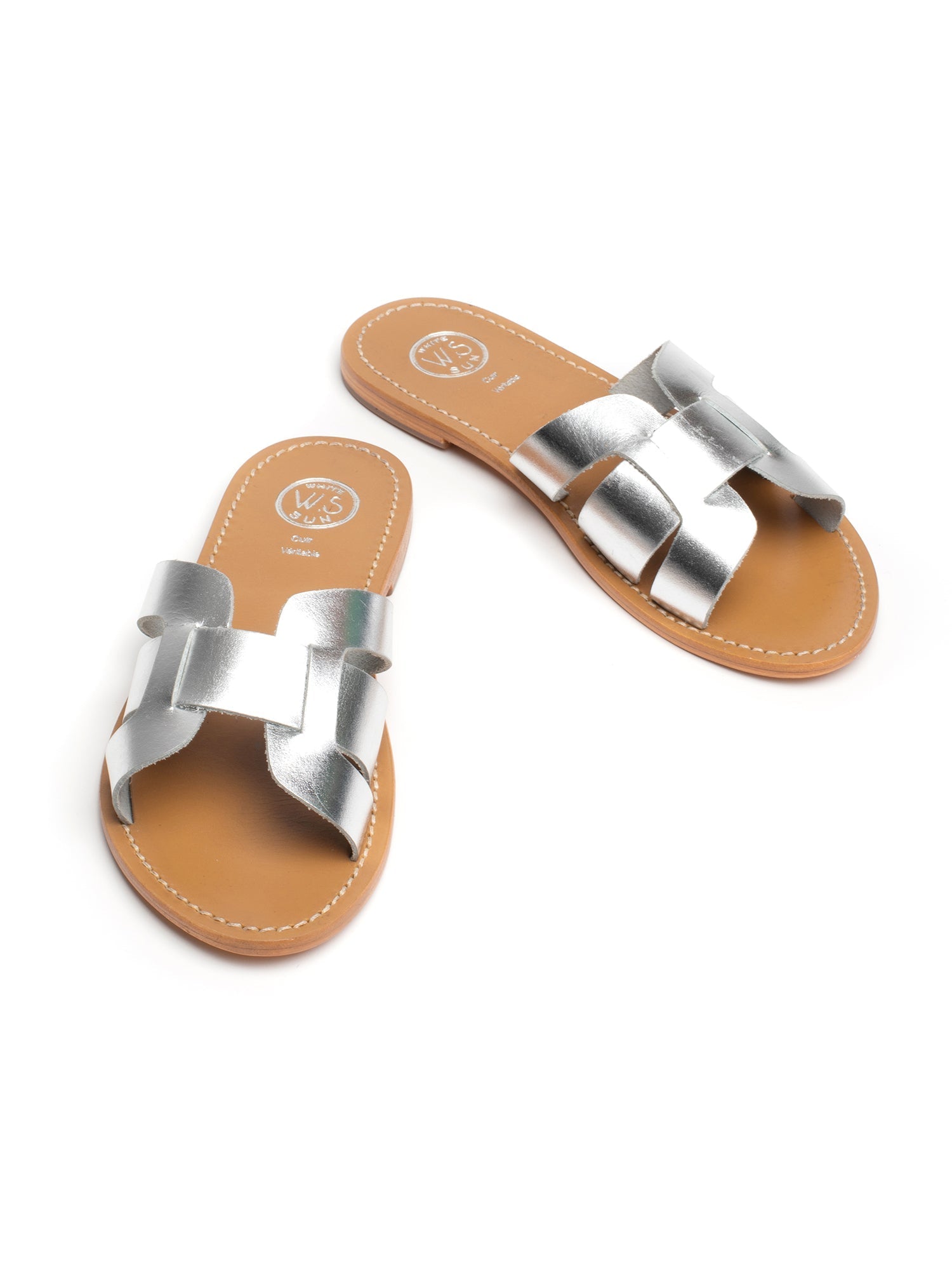 MAGONY sandales en cuir argent