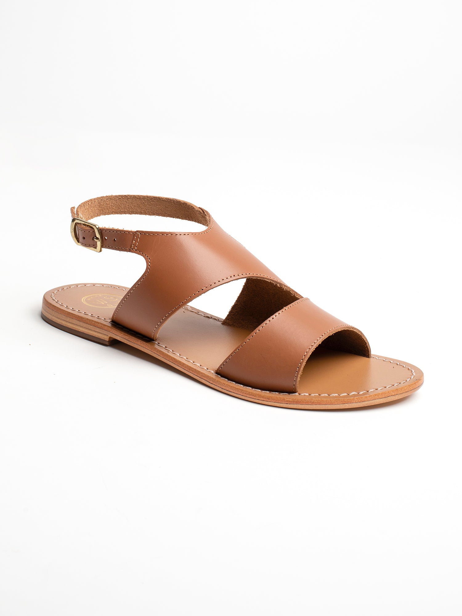 FEIJOA sandales en cuir camel