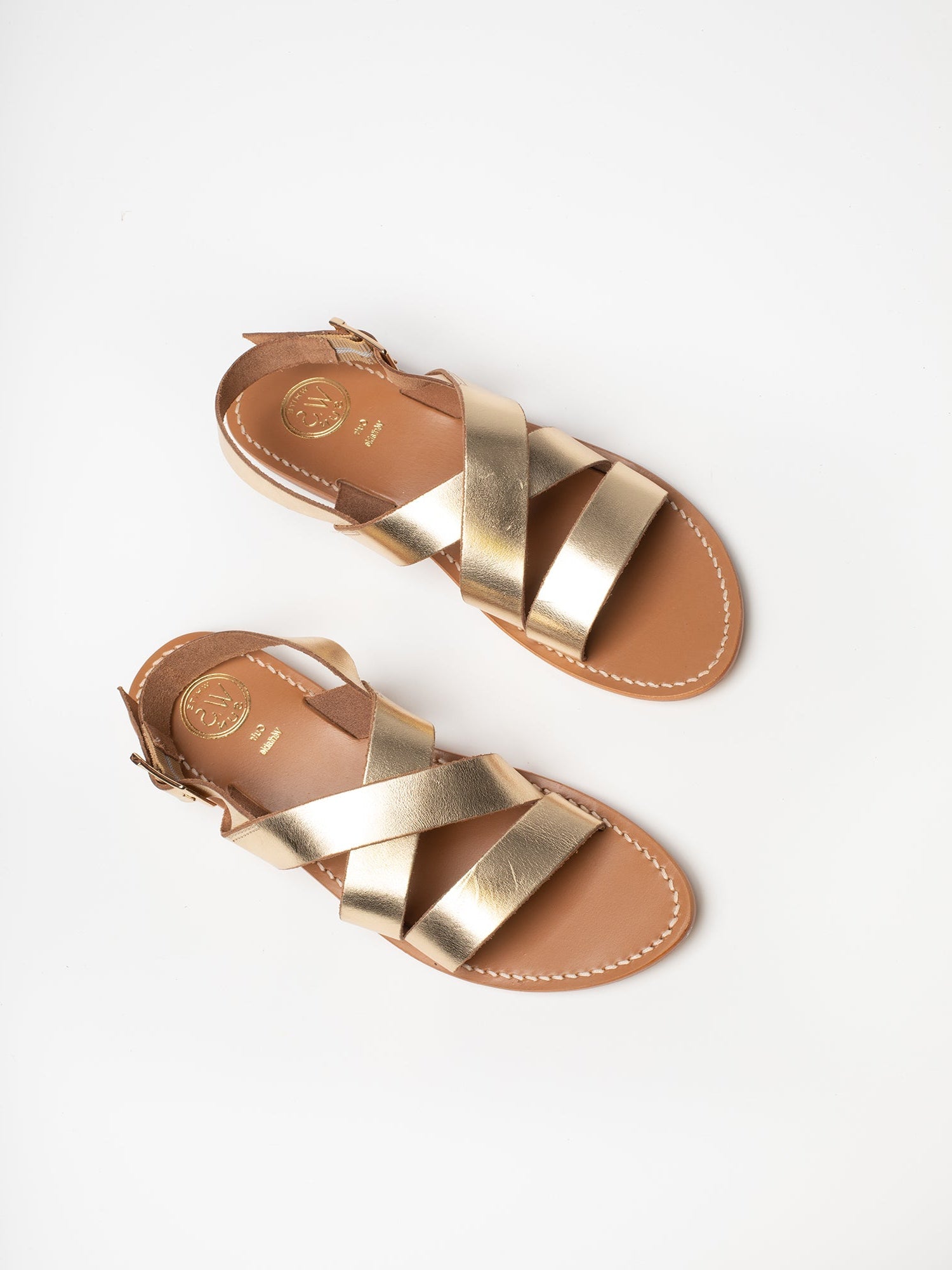 MARNEY sandales en cuir or foncé