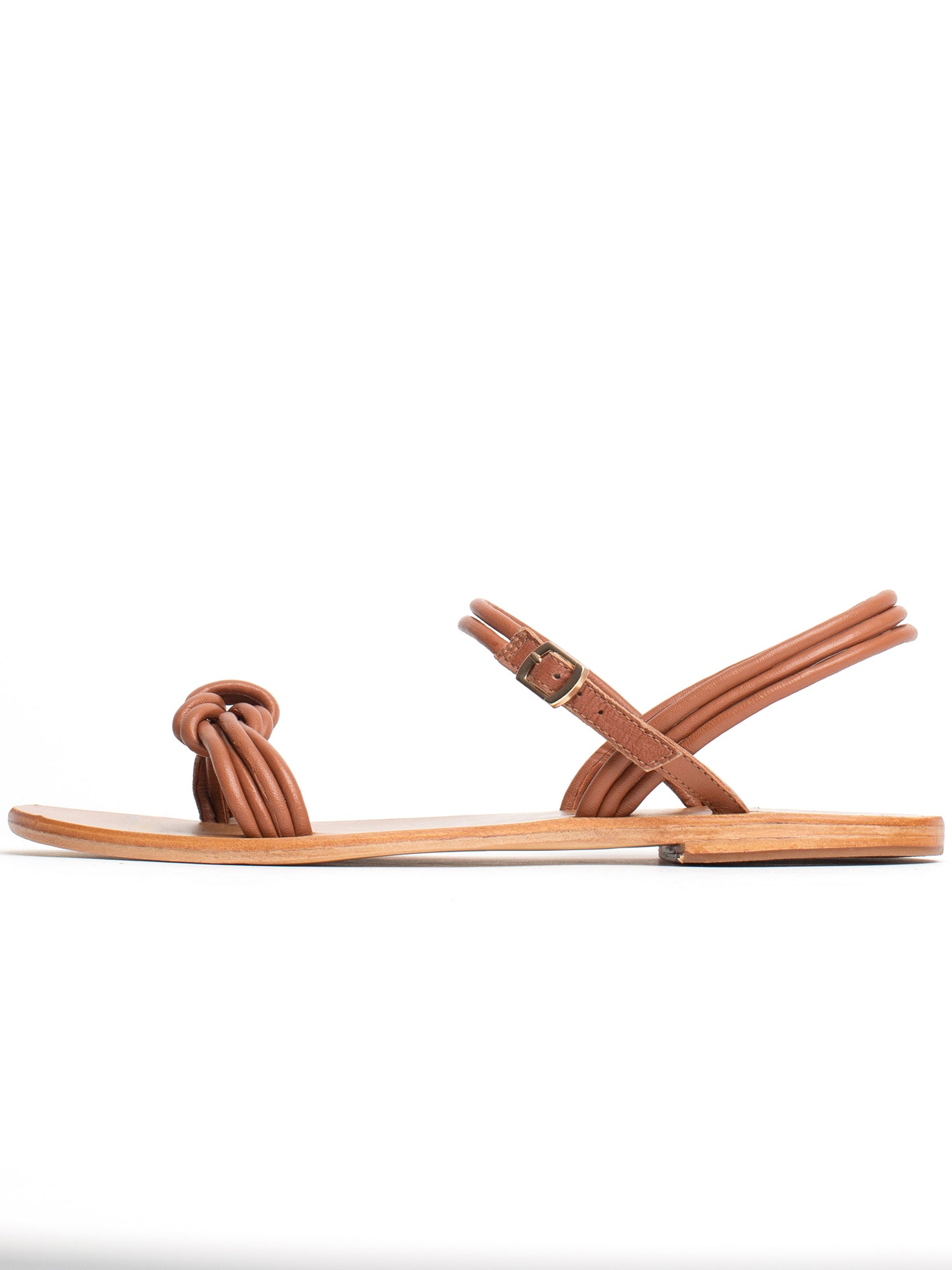 LIRASOU sandales en cuir camel