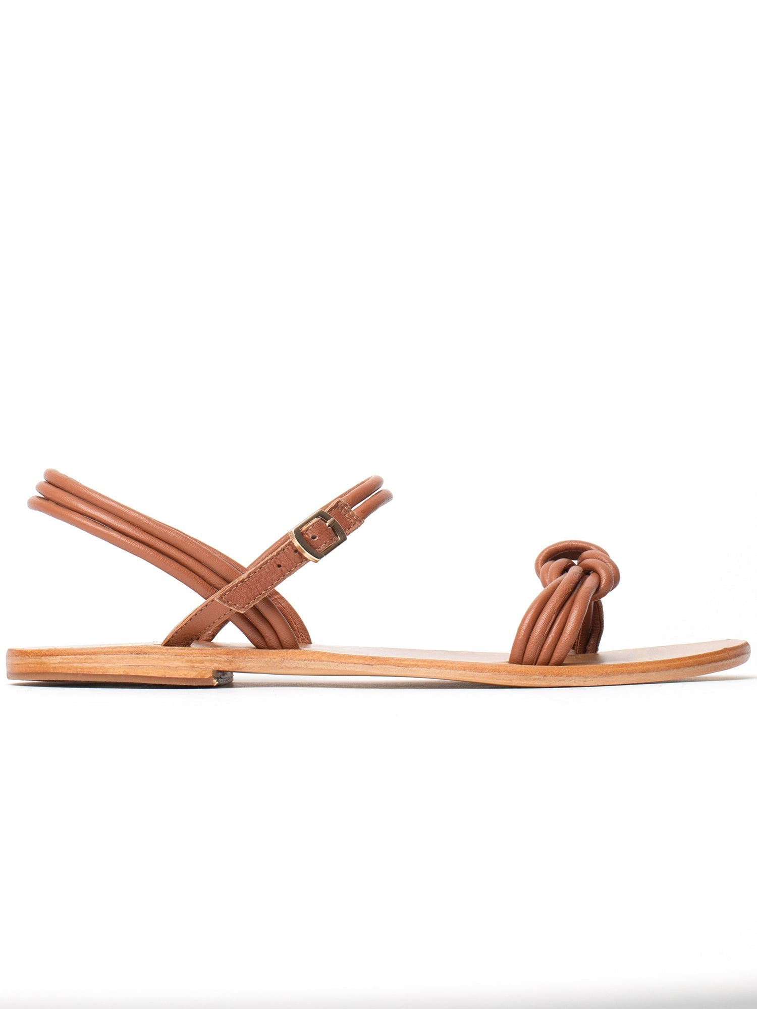 LIRASOU sandales en cuir camel
