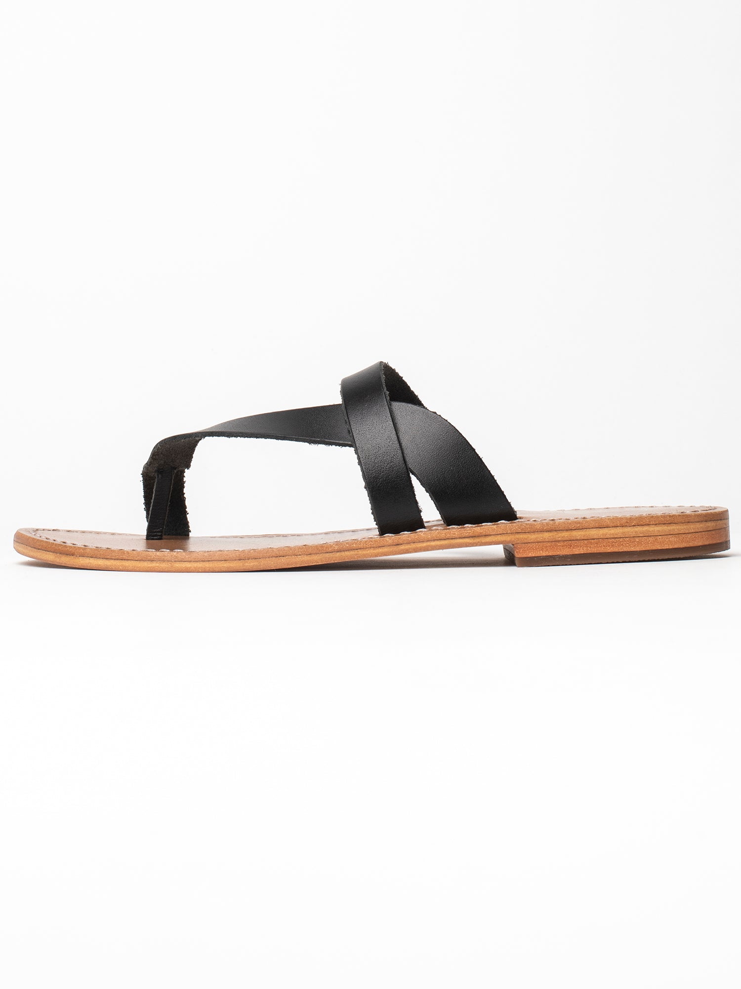 AMANY sandales en cuir noir