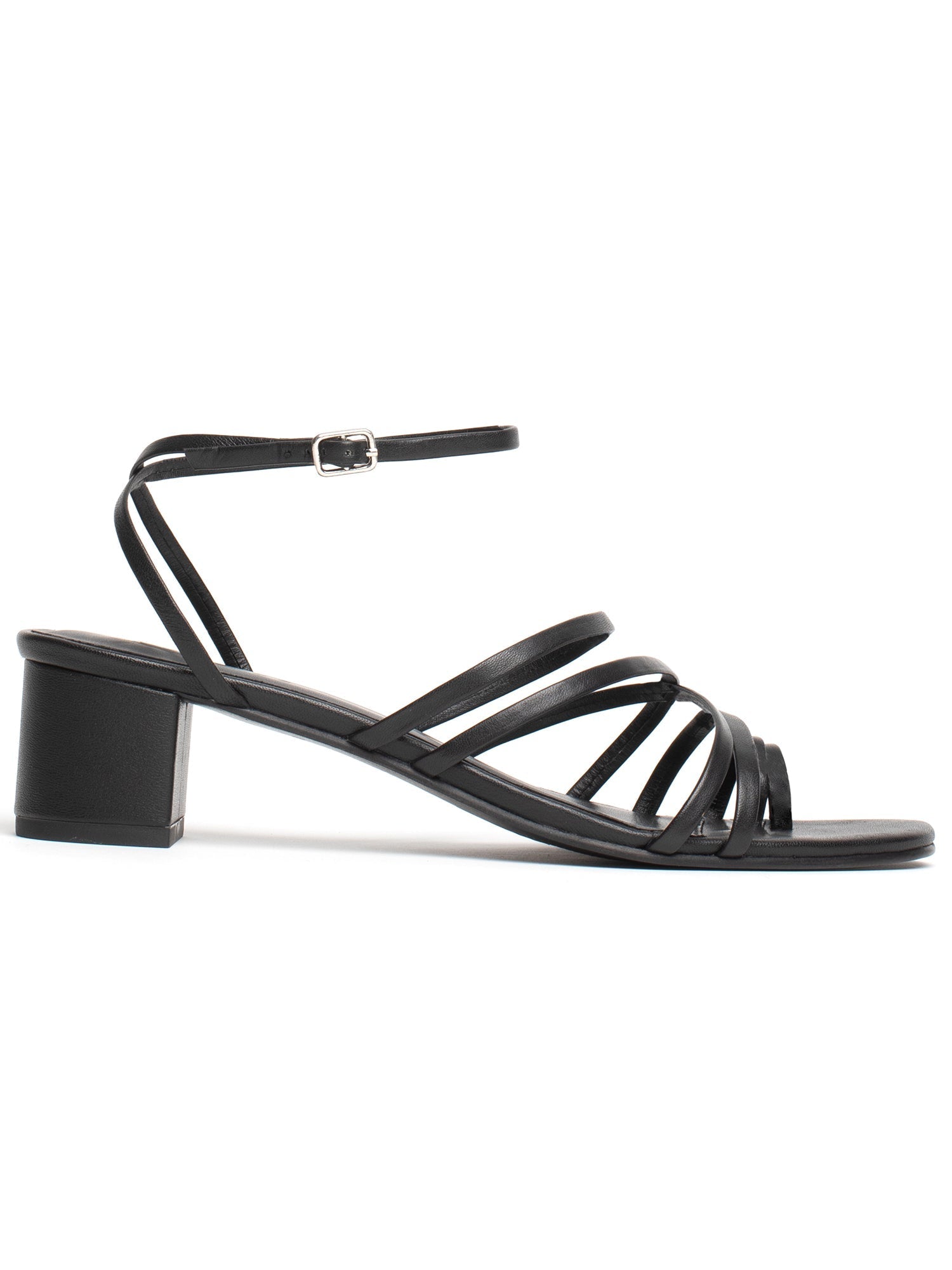 ASHAISHA sandales en cuir noir