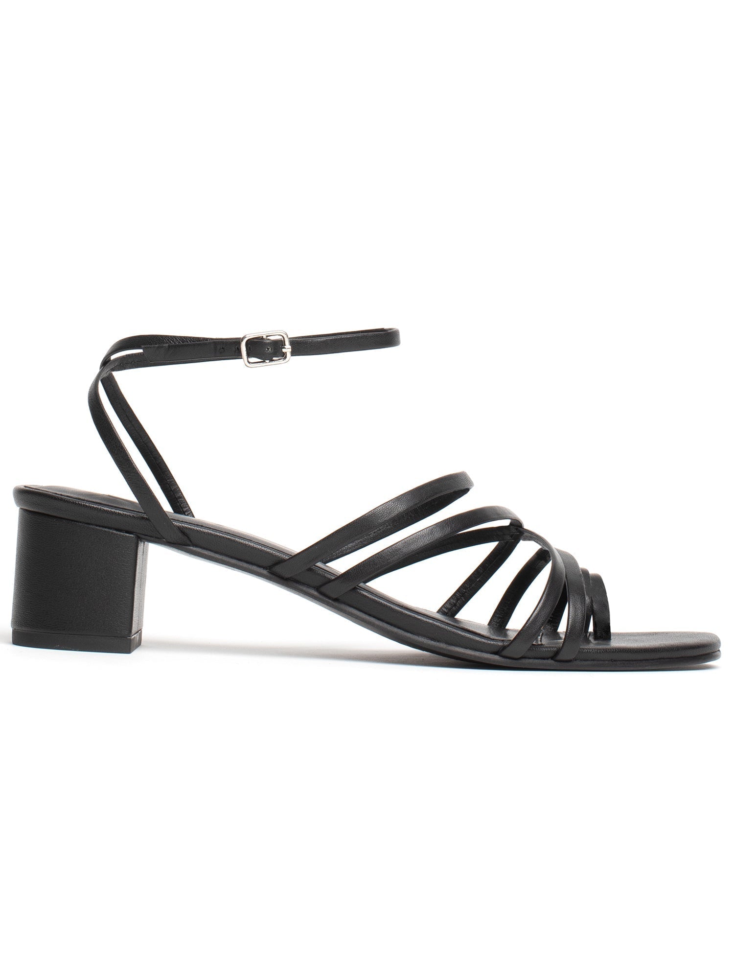 ASHAISHA sandales en cuir noir