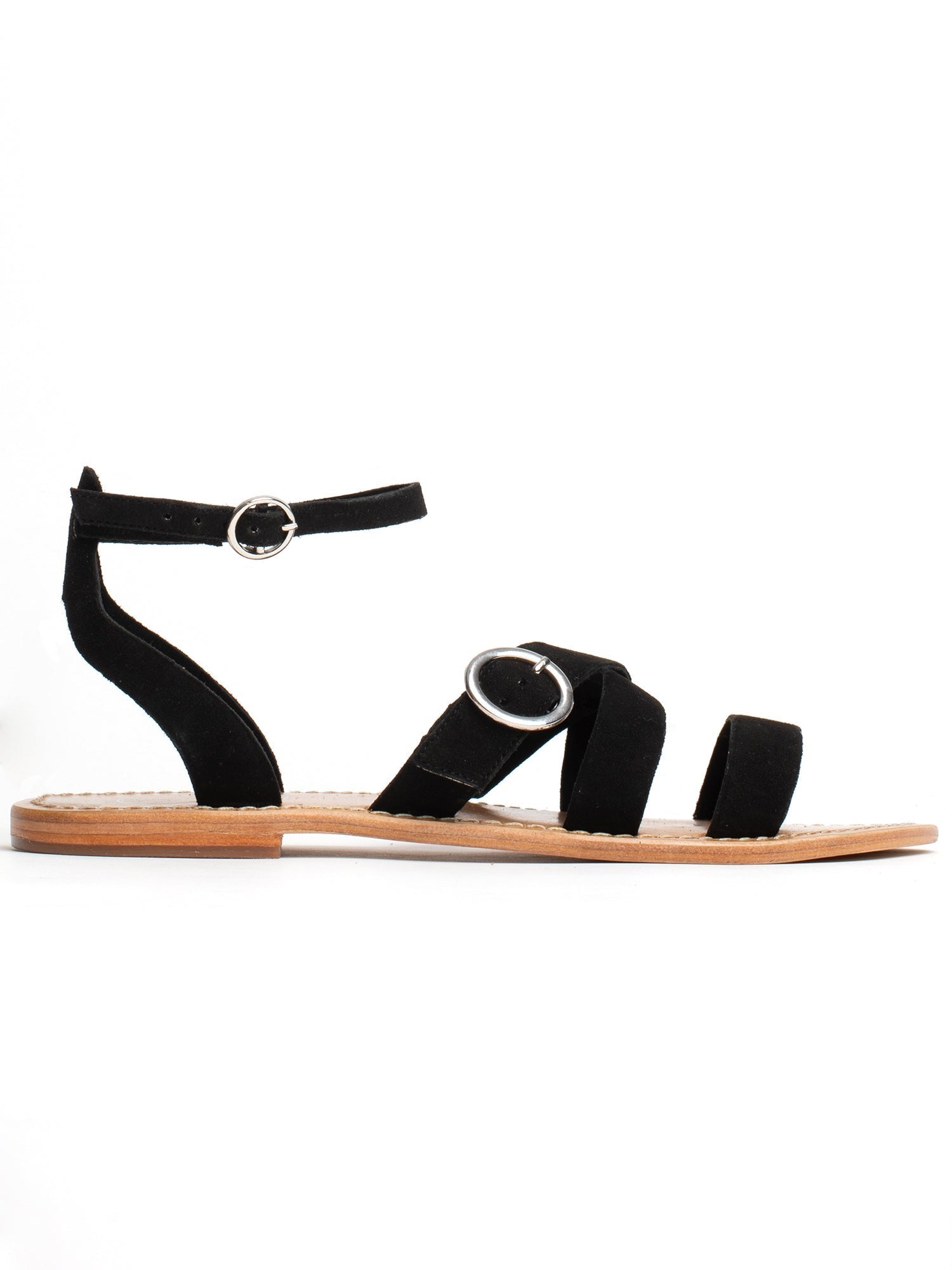 TALASI sandales en cuir noir