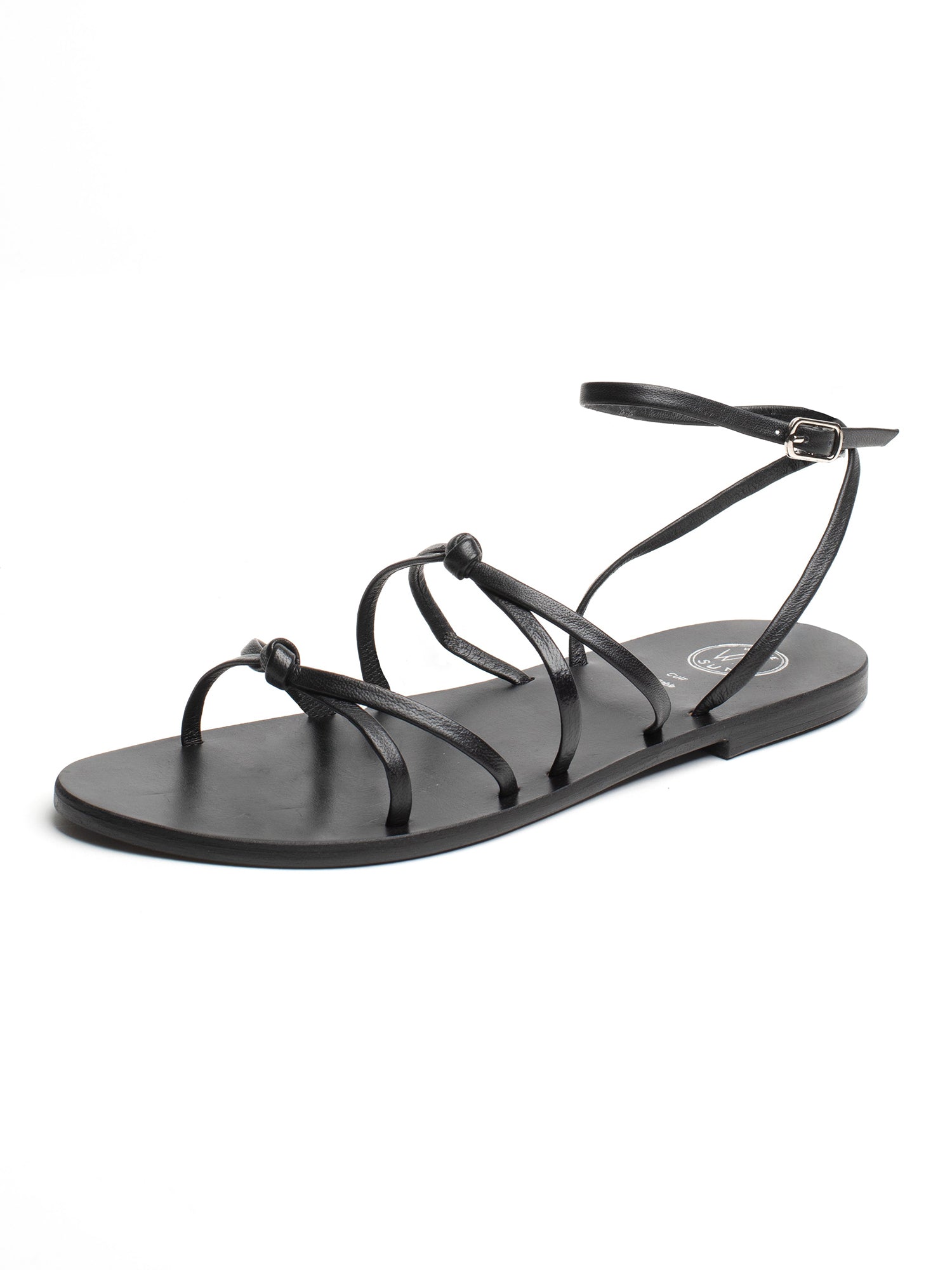 AZAD sandales en cuir noir