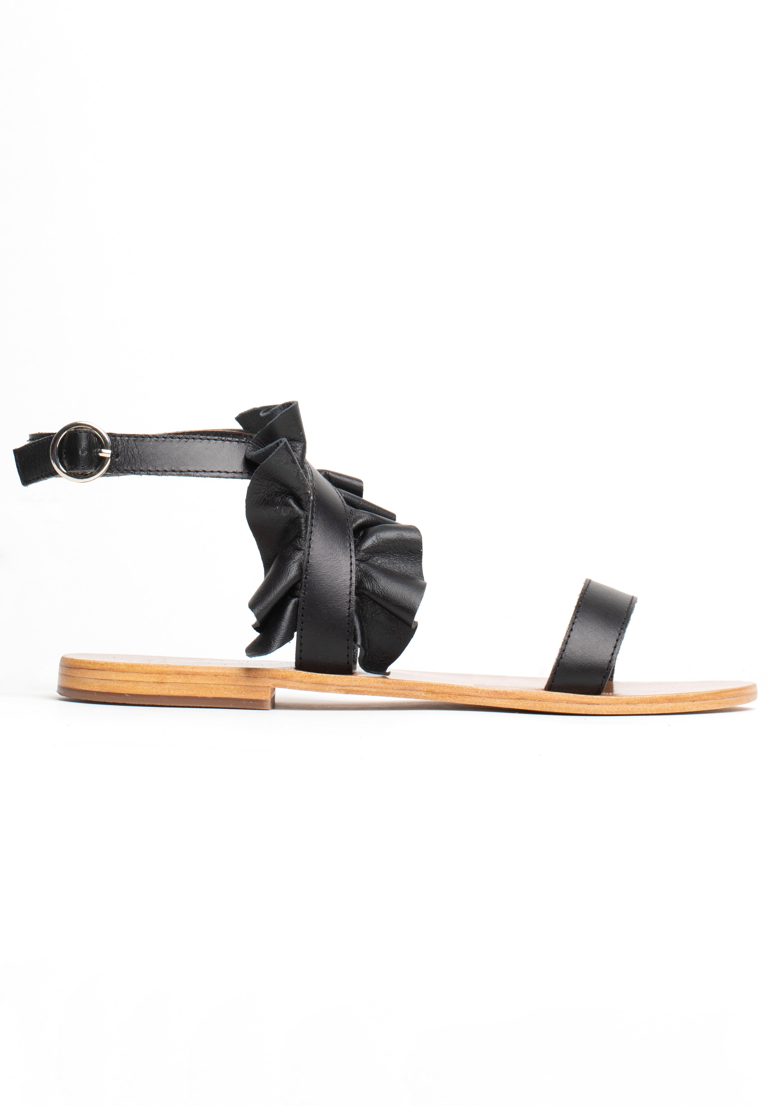 ASTAR sandales en cuir noir