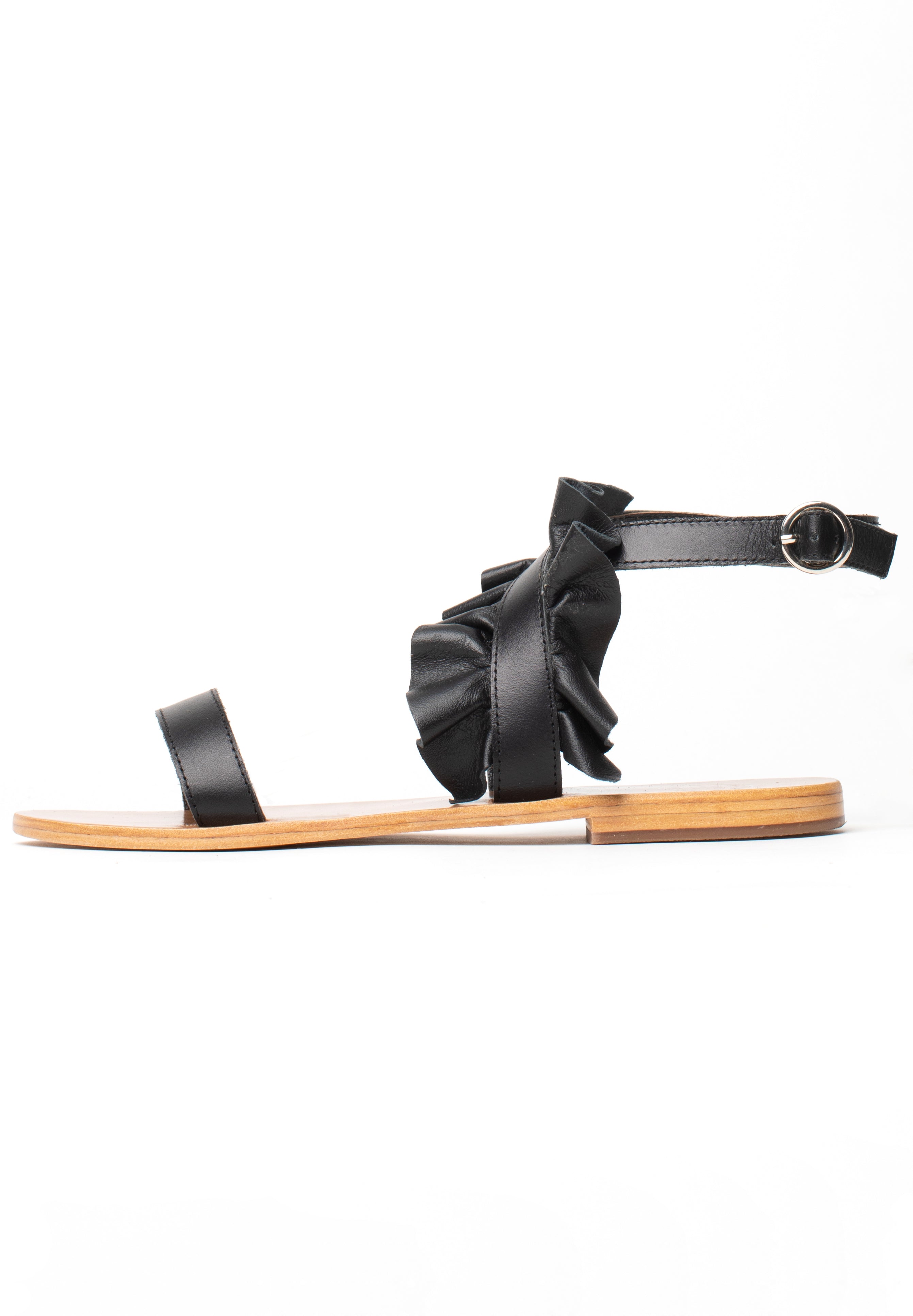 ASTAR sandales en cuir noir